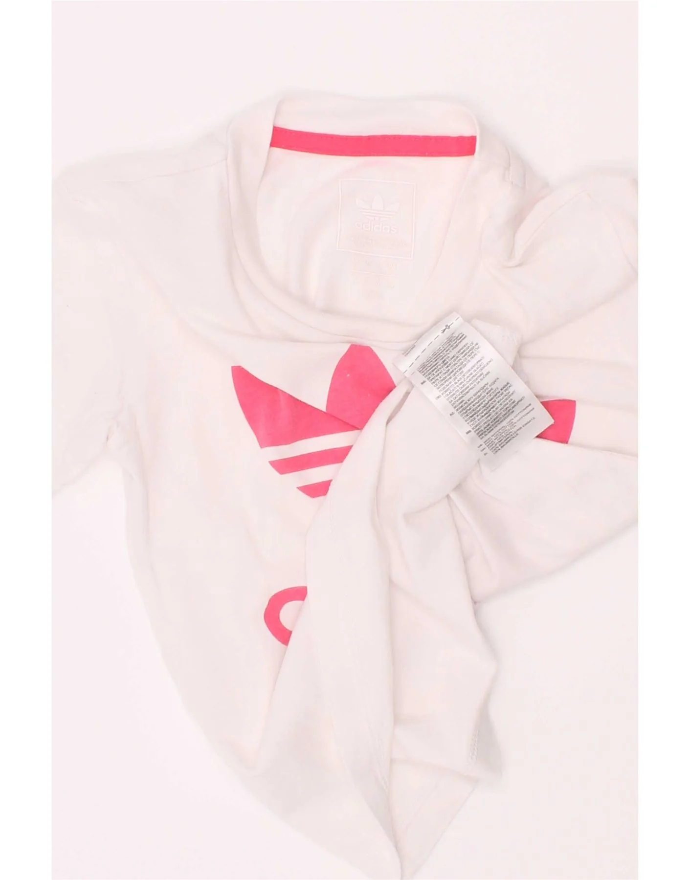 Adidas Girls Graphic T-Shirt Top 2-3 Years White Cotton - Image 6