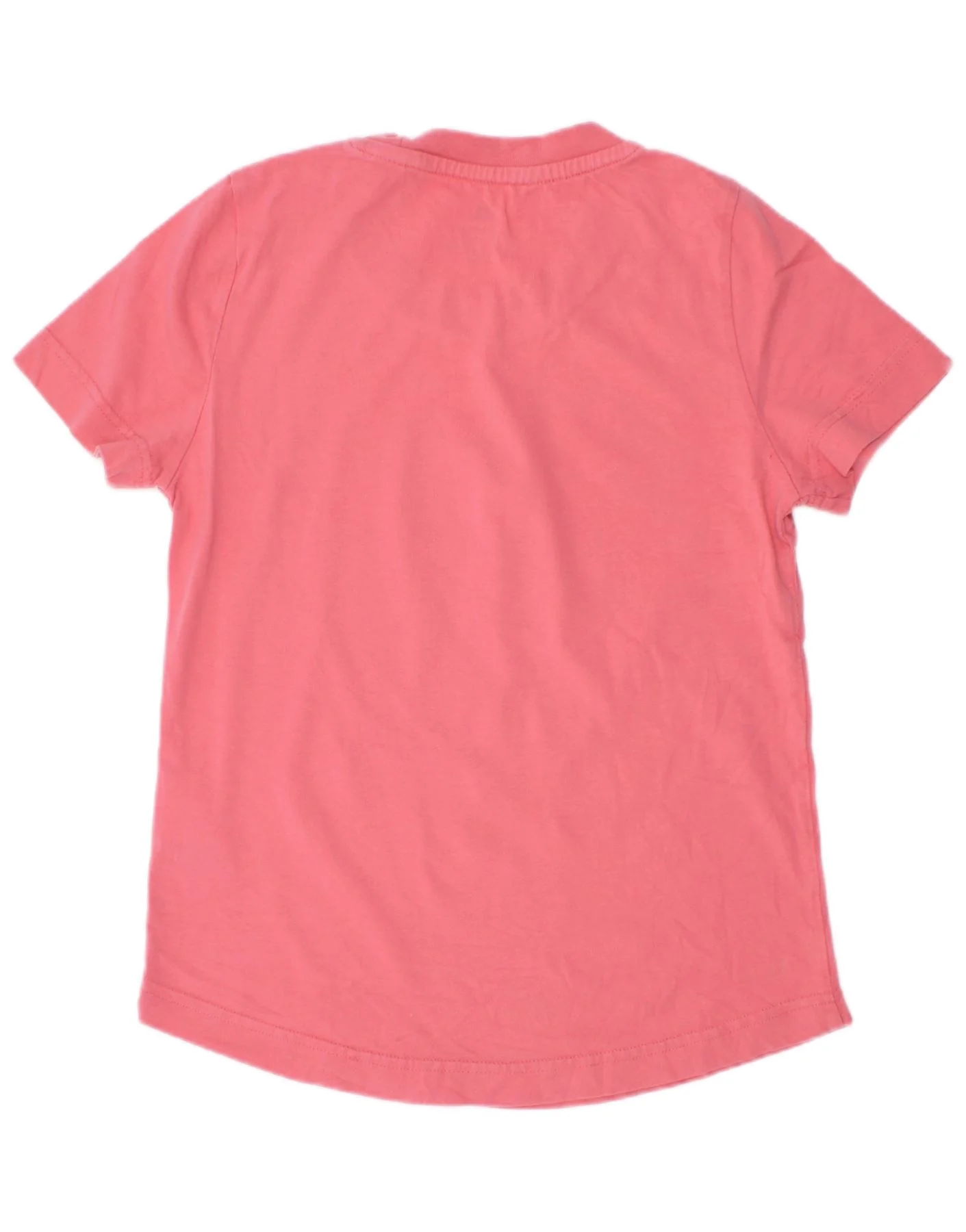 Adidas Girls Graphic T-Shirt Top 9-10 Years Pink Floral Cotton - Image 2