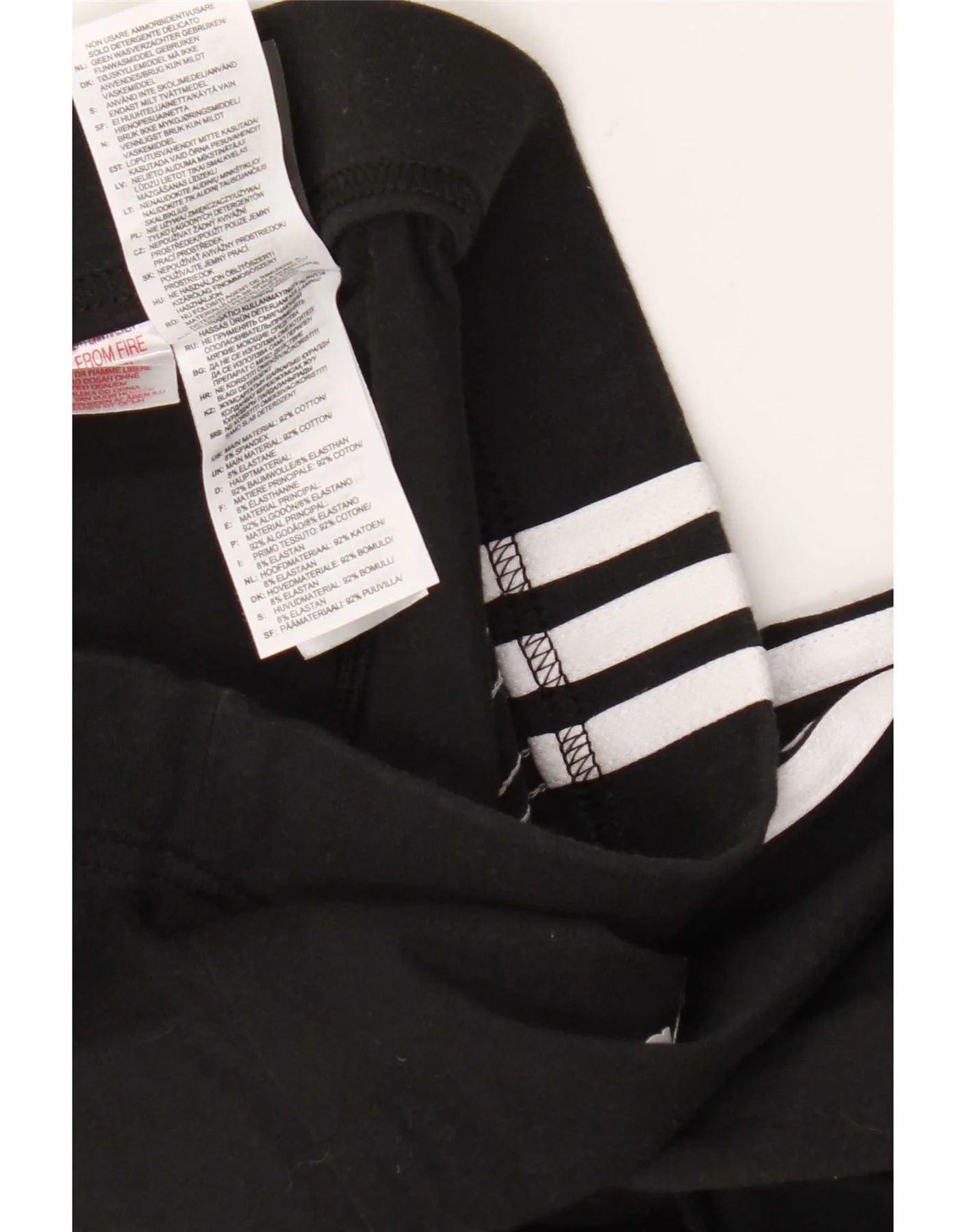 Adidas Girls Leggings 13-14 Years Black Cotton - Image 3