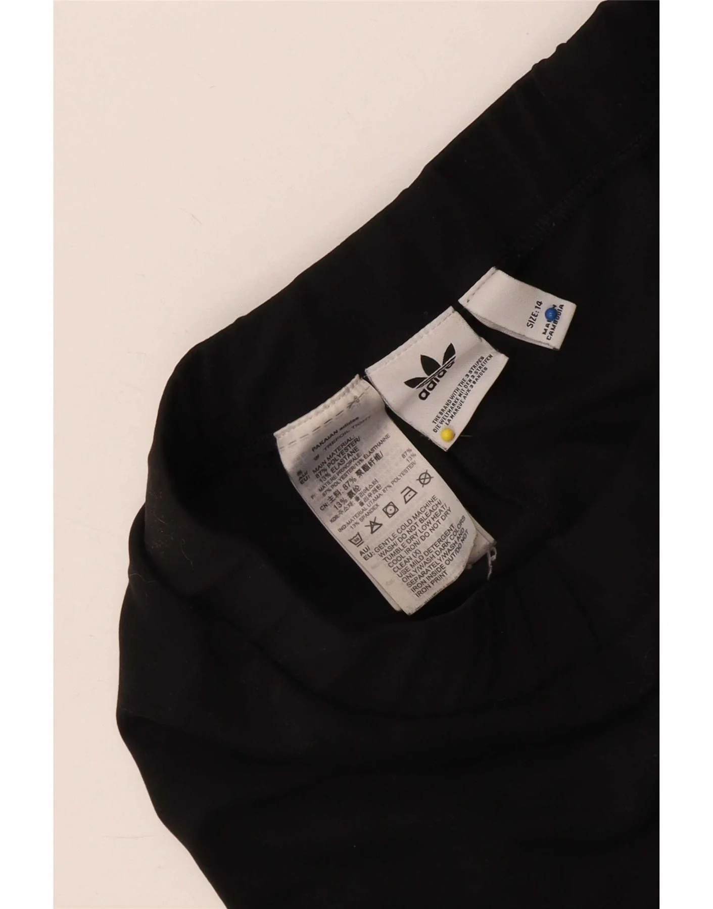 Adidas Girls Leggings 13-14 Years Black Polyester - Image 3