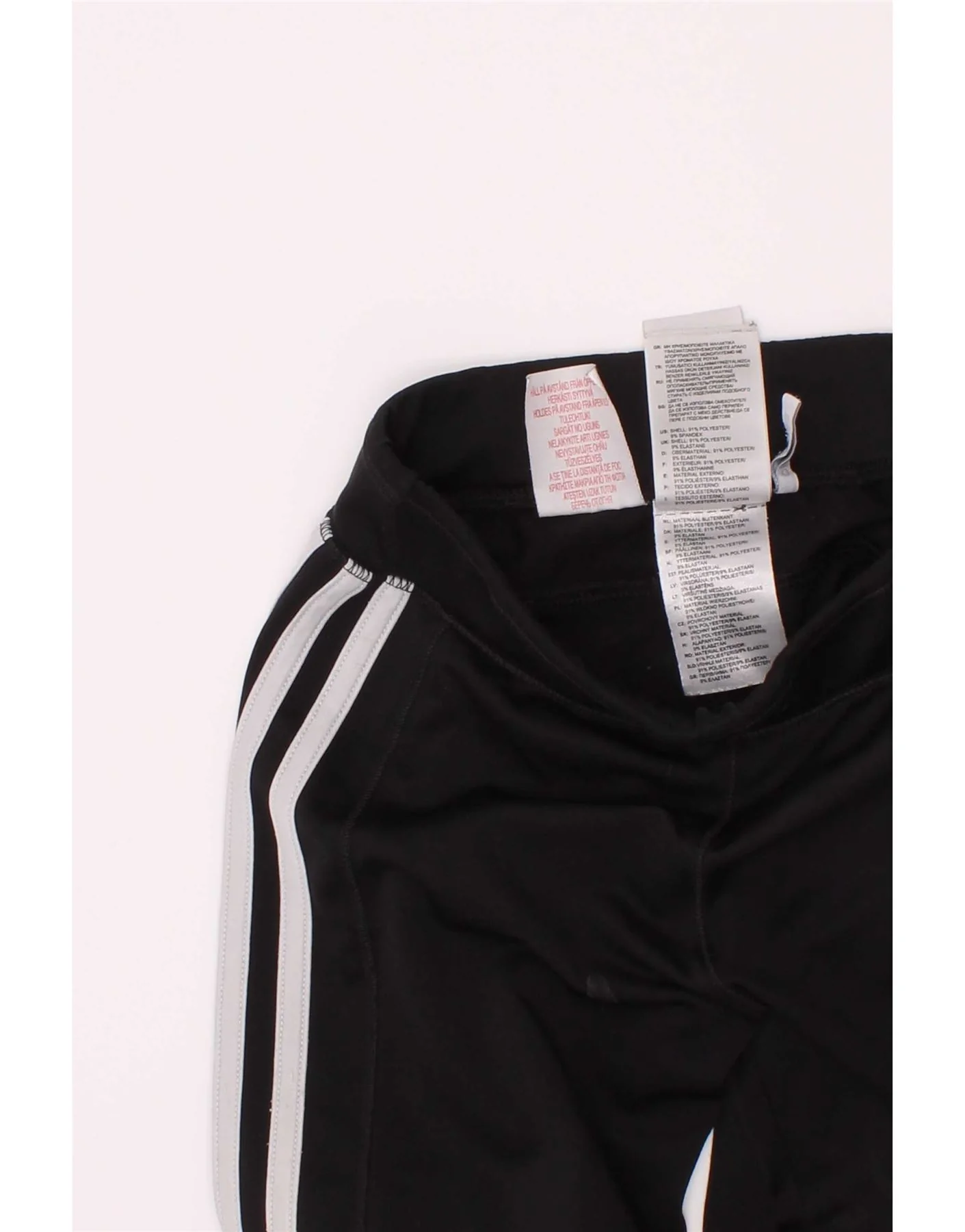 ADIDAS Girls Leggings 9-10 Years Black Polyester - Image 5