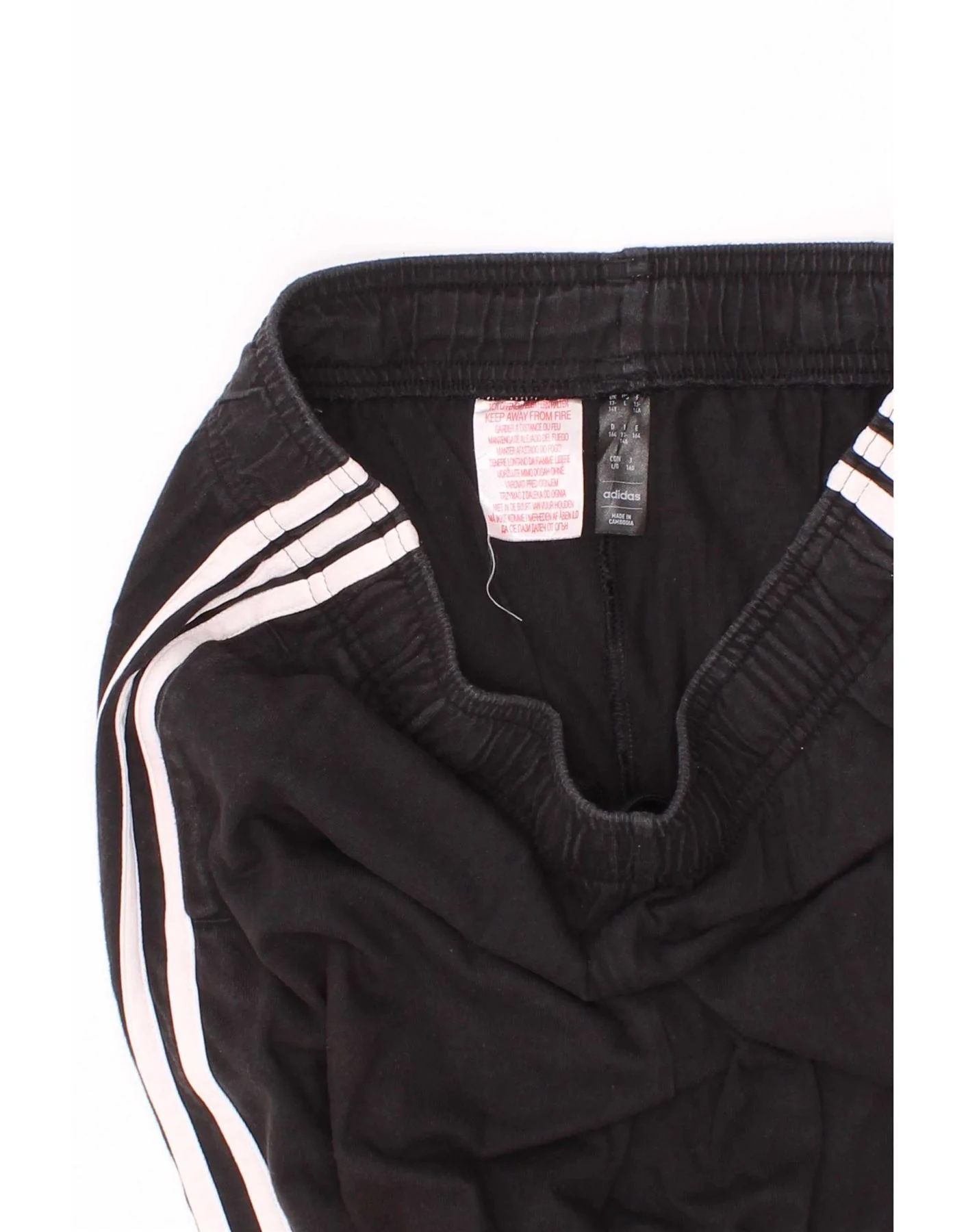 Adidas Girls Sport Shorts 13-14 Years Black Cotton - Image 4