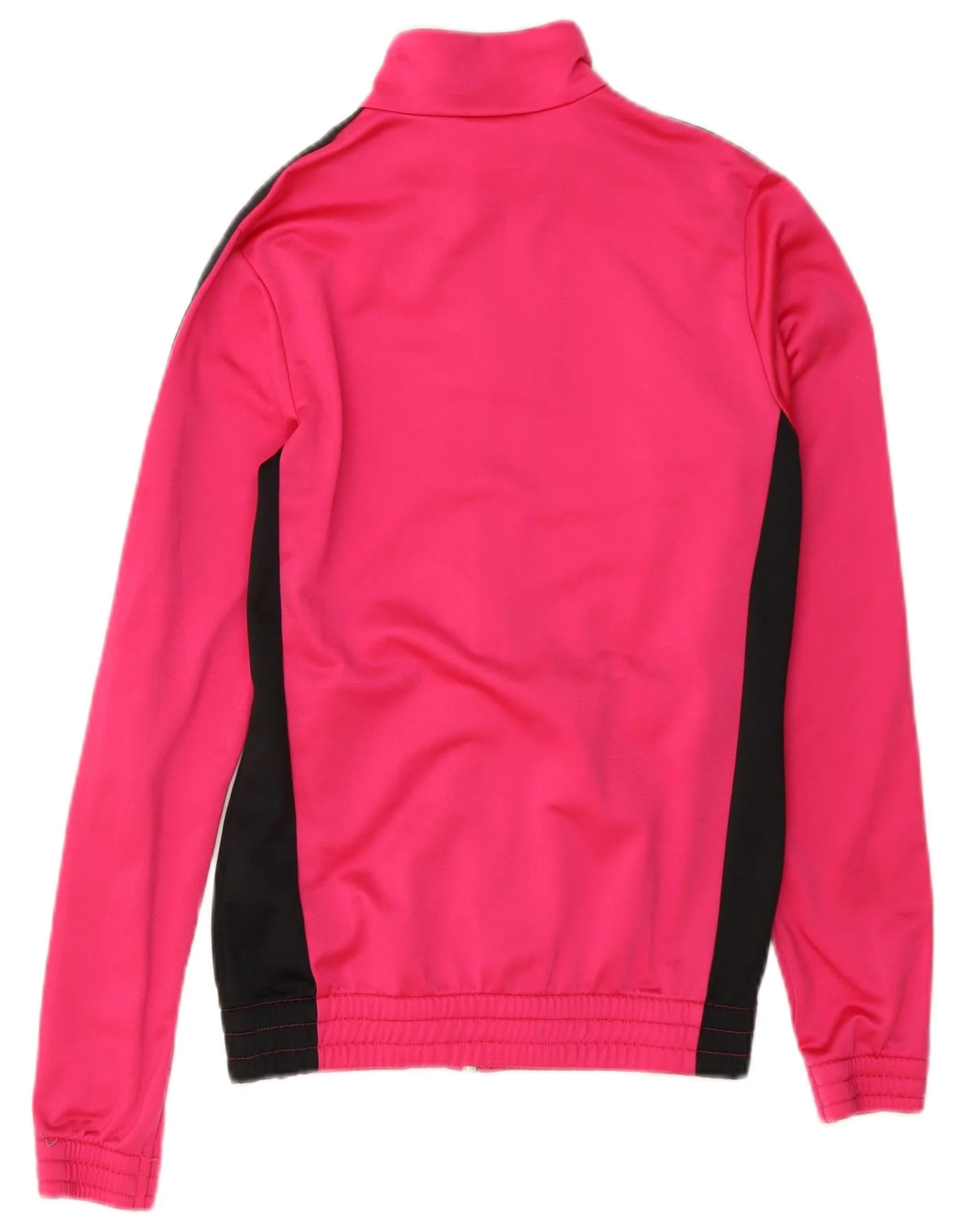 Adidas Girls Tracksuit Top Jacket 13-14 Years Pink Colourblock Polyester - Image 2