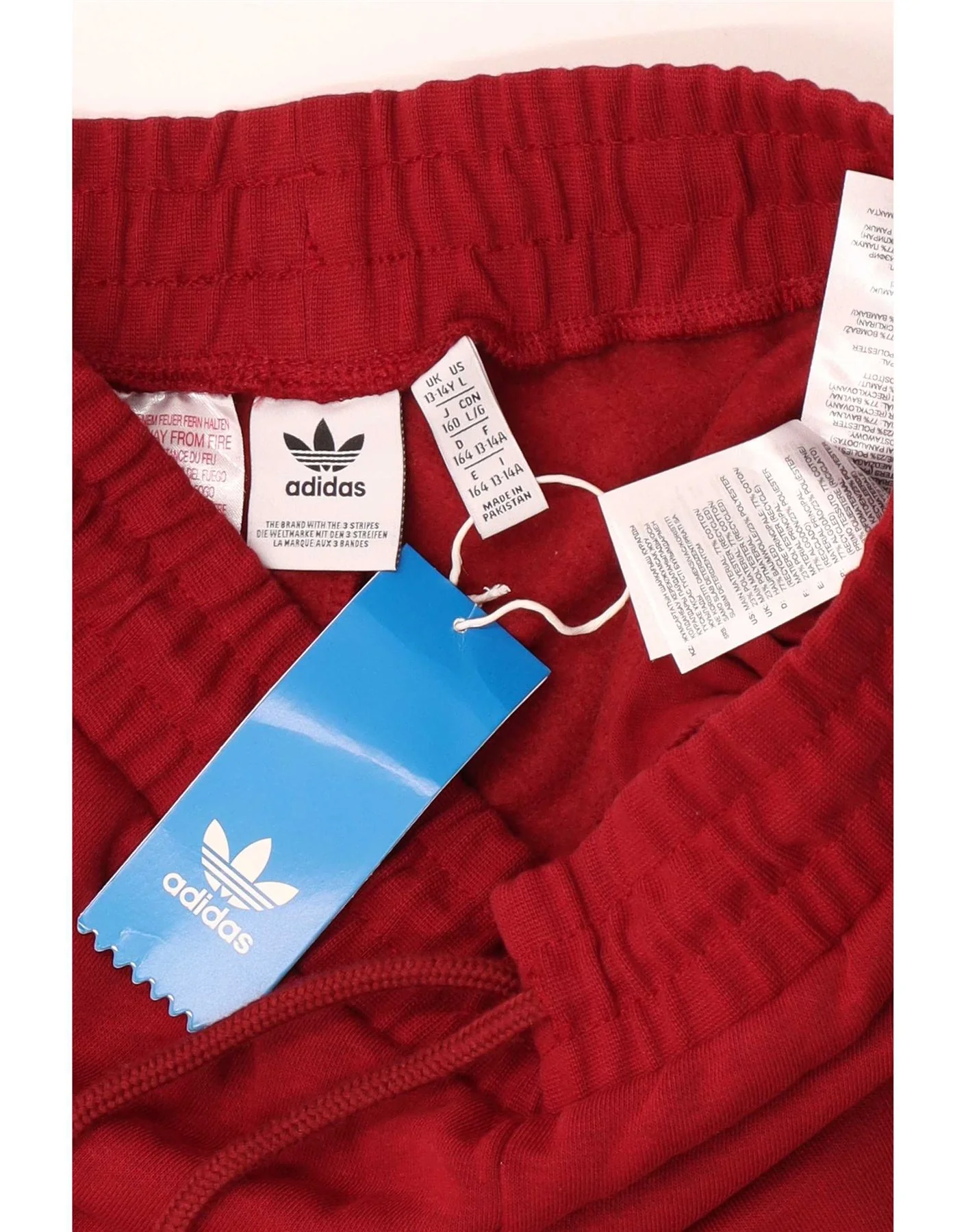 Adidas Girls Tracksuit Trousers Joggers 13-14 Years XL Burgundy Colourblock - Image 3