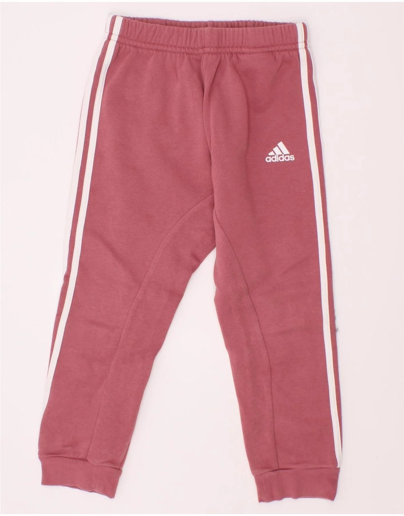 Adidas Girls Tracksuit Trousers Joggers 3-4 Years Pink Cotton