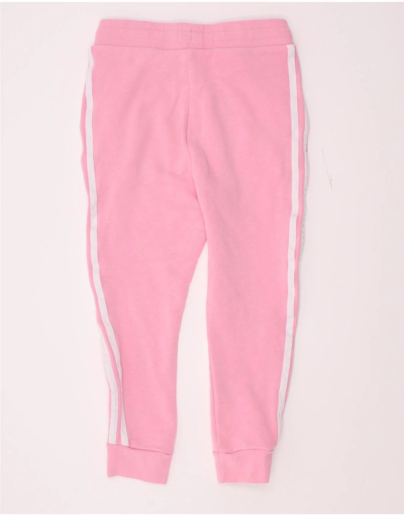 Adidas Girls Tracksuit Trousers Joggers 5-6 Years Pink Cotton - Image 2