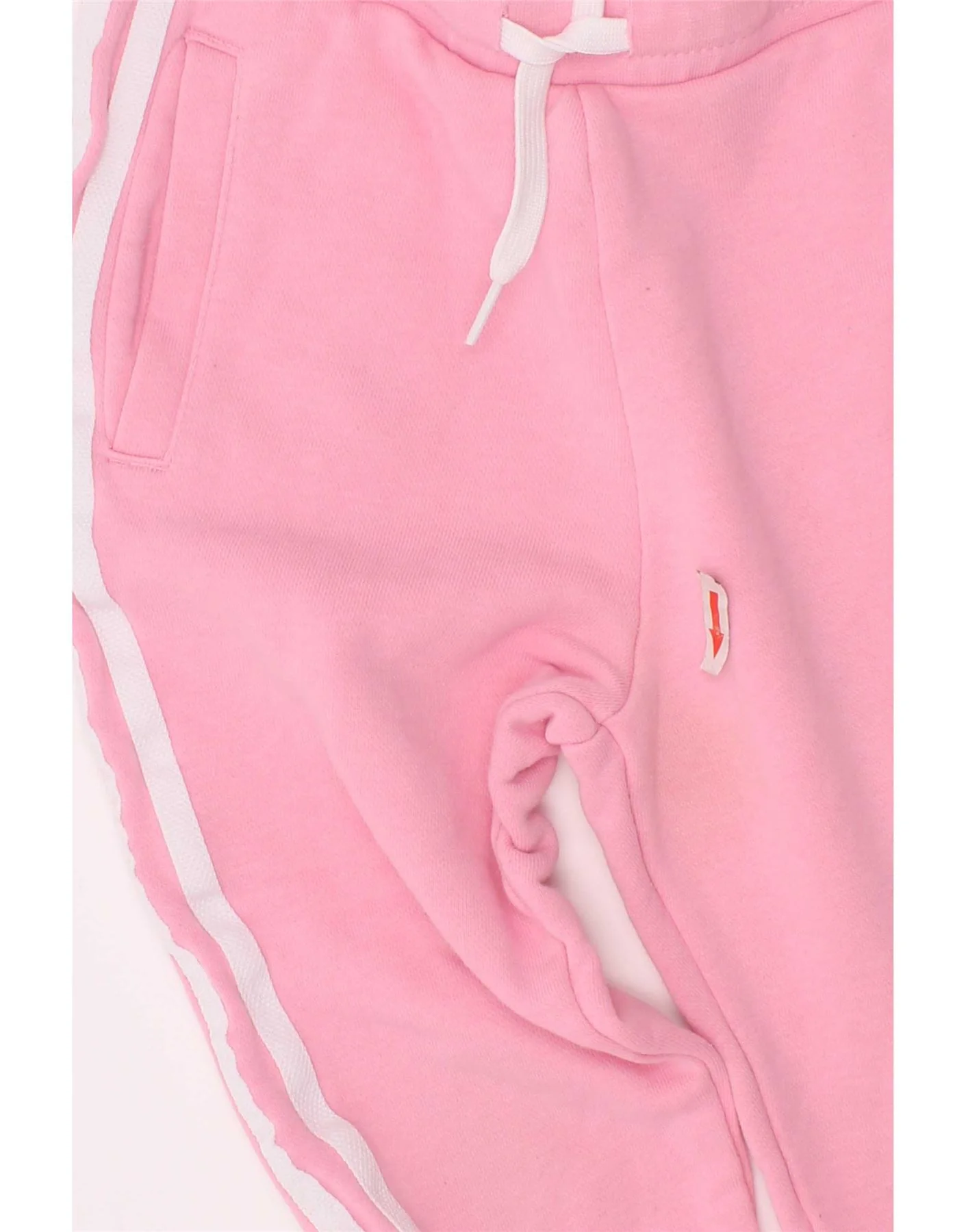 Adidas Girls Tracksuit Trousers Joggers 5-6 Years Pink Cotton - Image 3