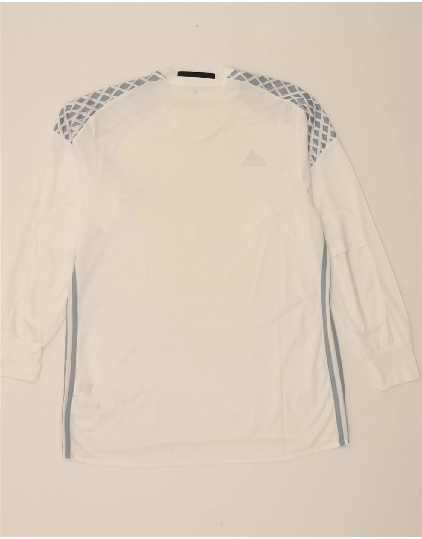 ADIDAS Mens Adizero Graphic Top Long Sleeve XL White Polyester - Image 2
