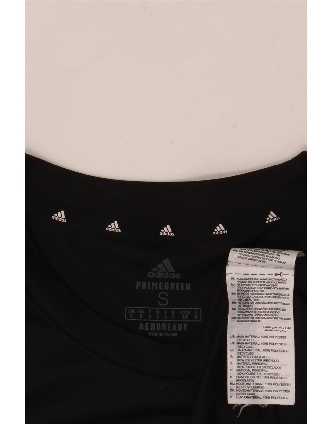 Adidas Mens Aeroready Graphic T-Shirt Top Small Black Polyester - Image 3