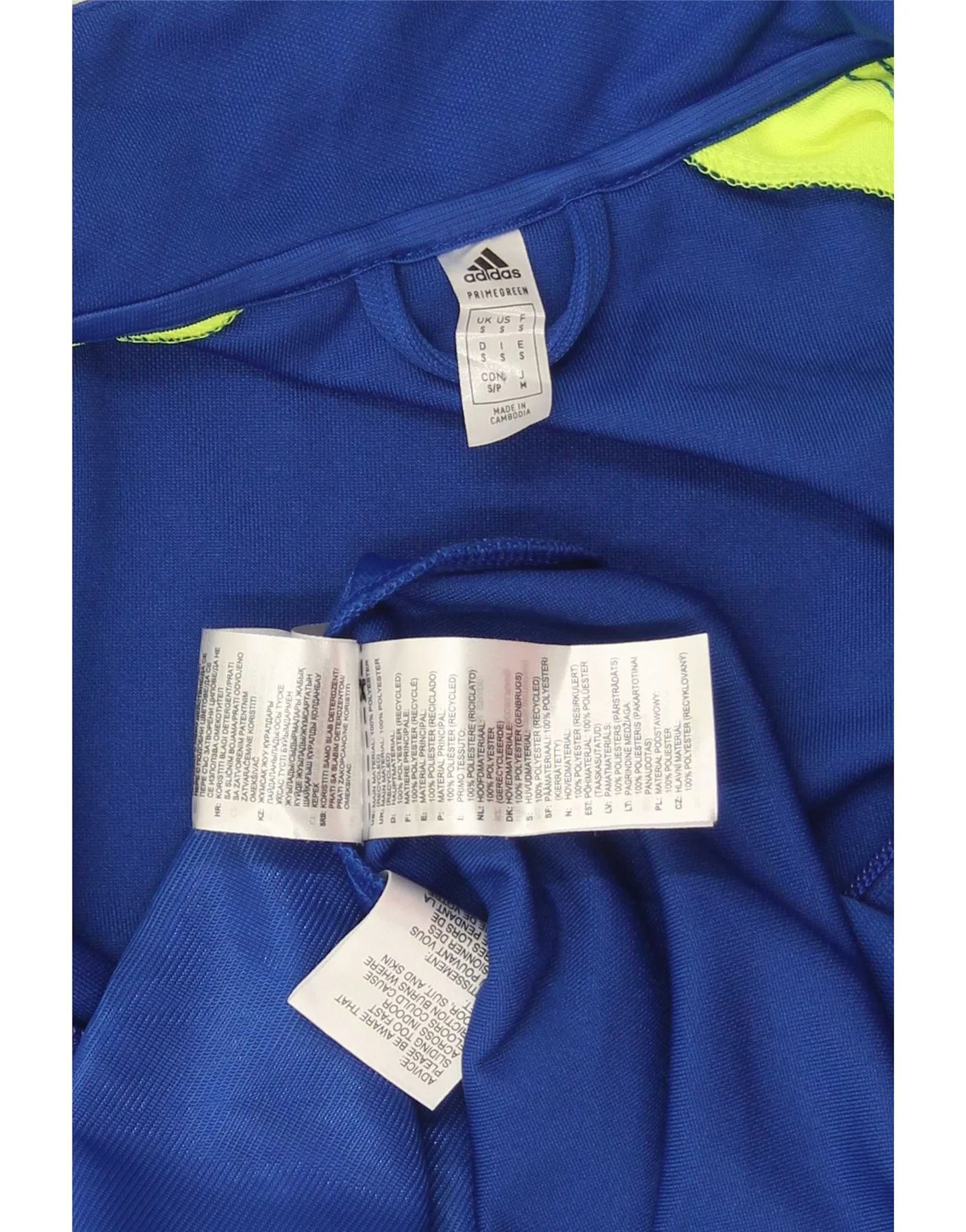 Adidas Mens Aeroready Graphic Tracksuit Top Jacket Small Blue Colourblock - Image 3