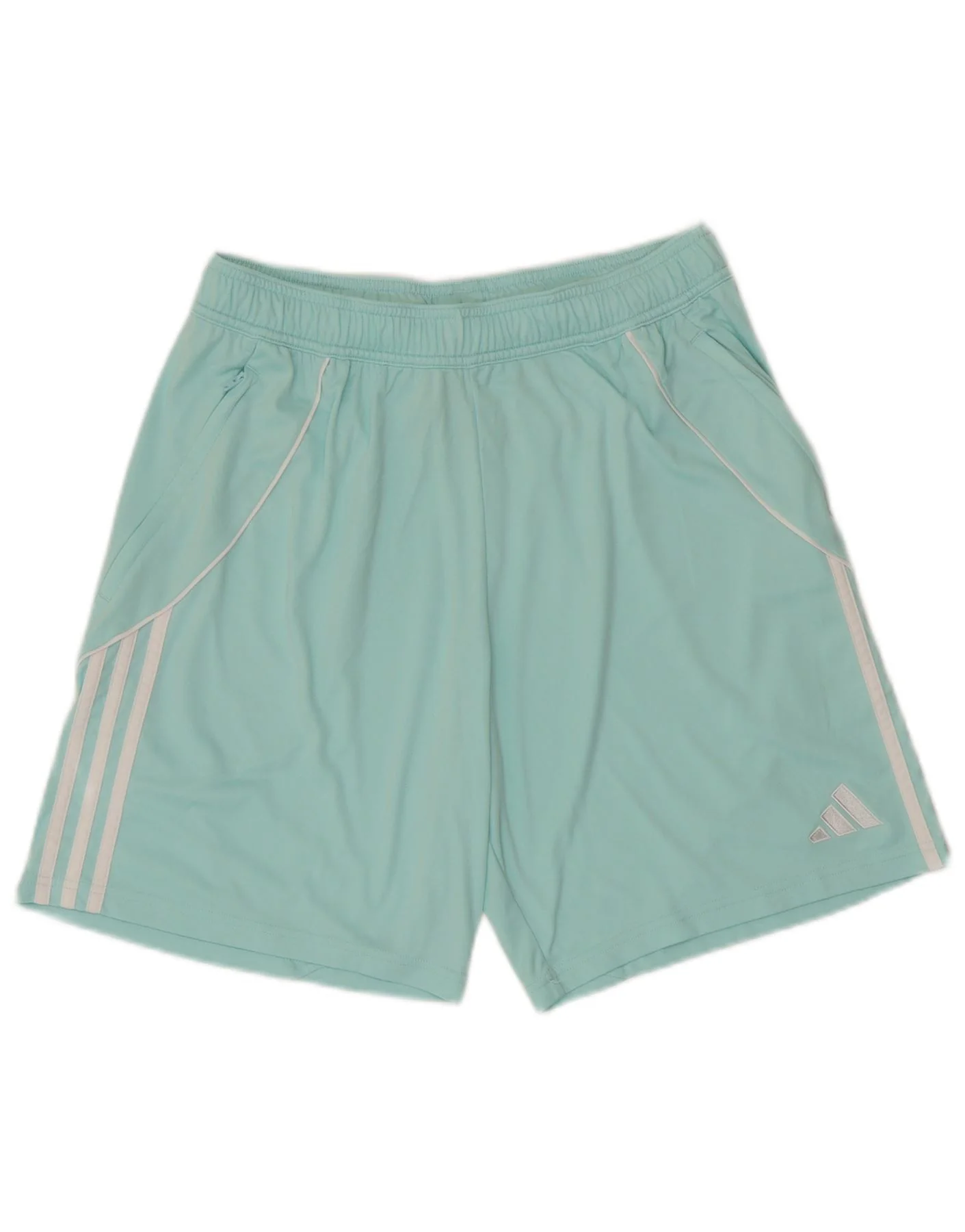 Adidas Mens Aeroready Regular Fit Sport Shorts Large Turquoise Polyester