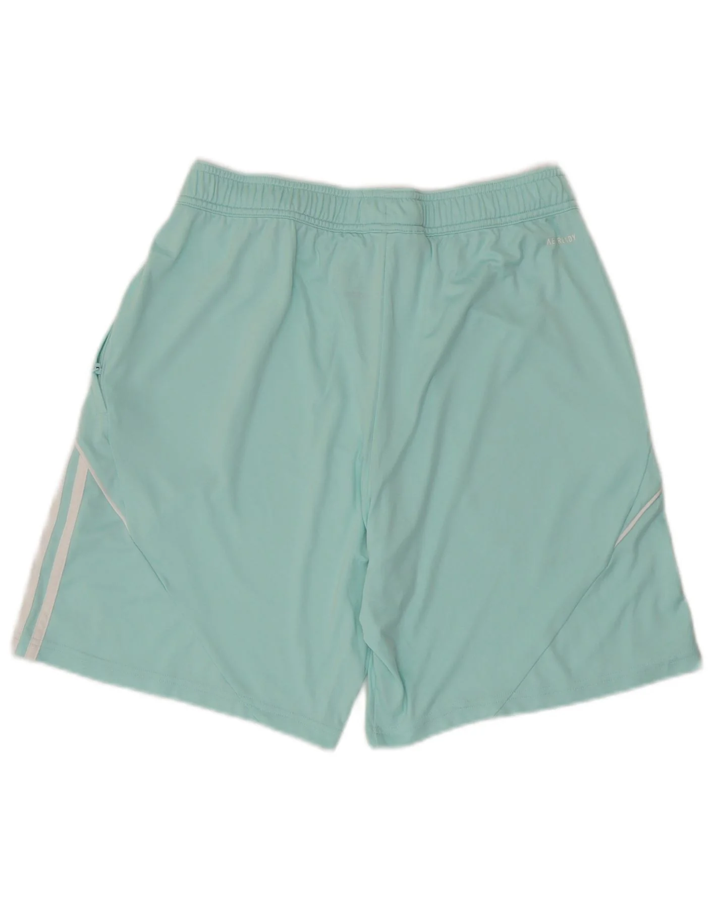 Adidas Mens Aeroready Regular Fit Sport Shorts Large Turquoise Polyester - Image 2