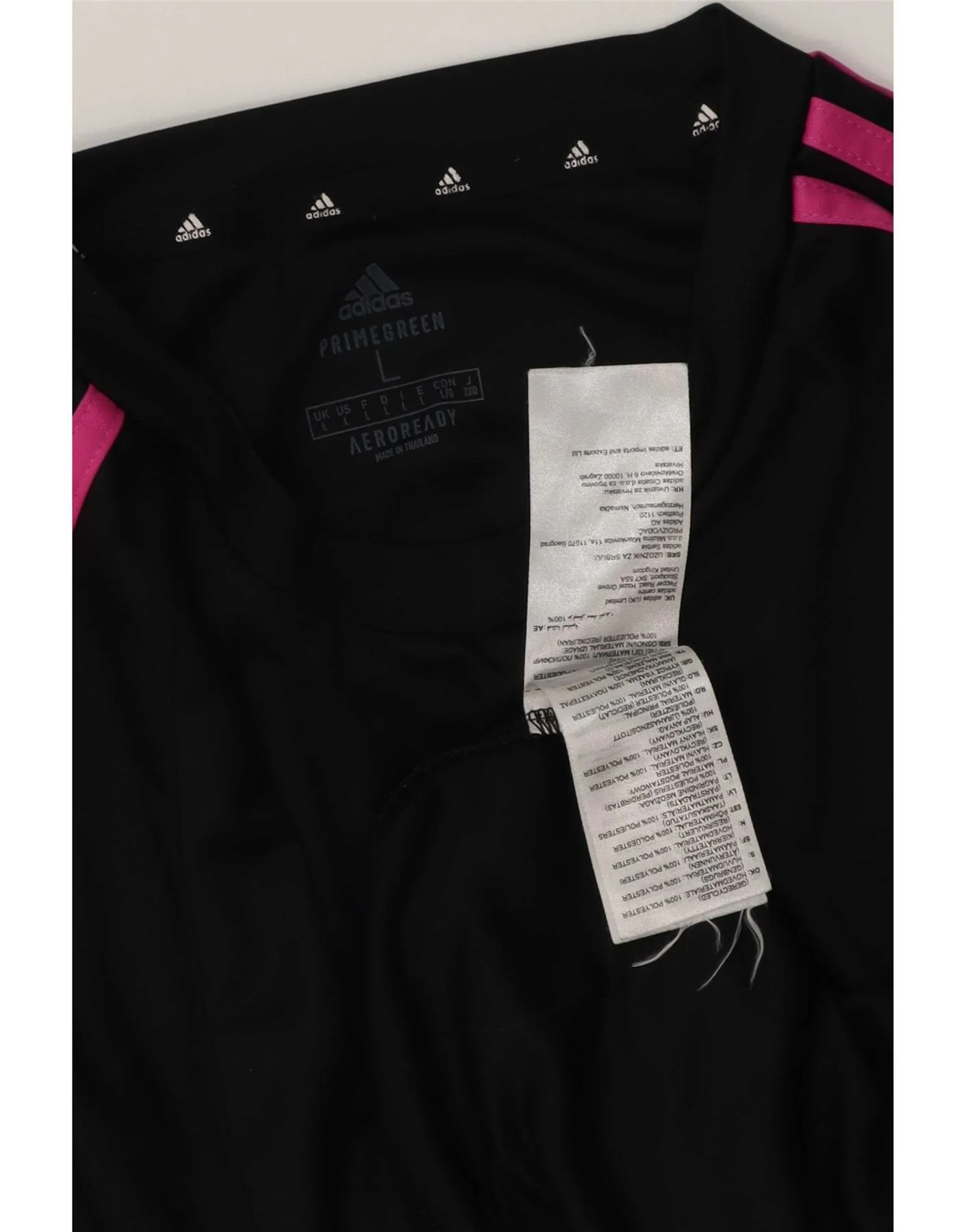 Adidas Mens Aeroready T-Shirt Top Large Black Polyester - Image 3