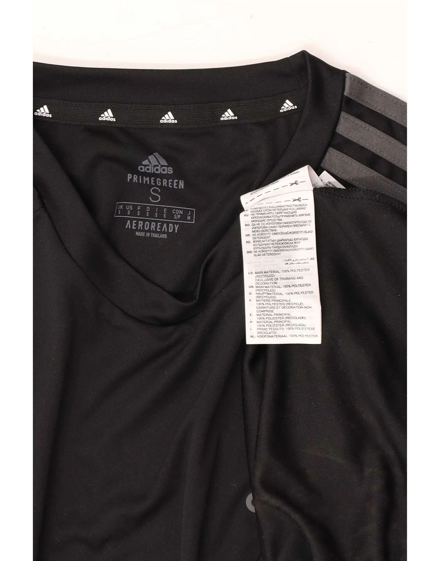 Adidas Mens Aeroready T-Shirt Top Small Black Polyester - Image 3