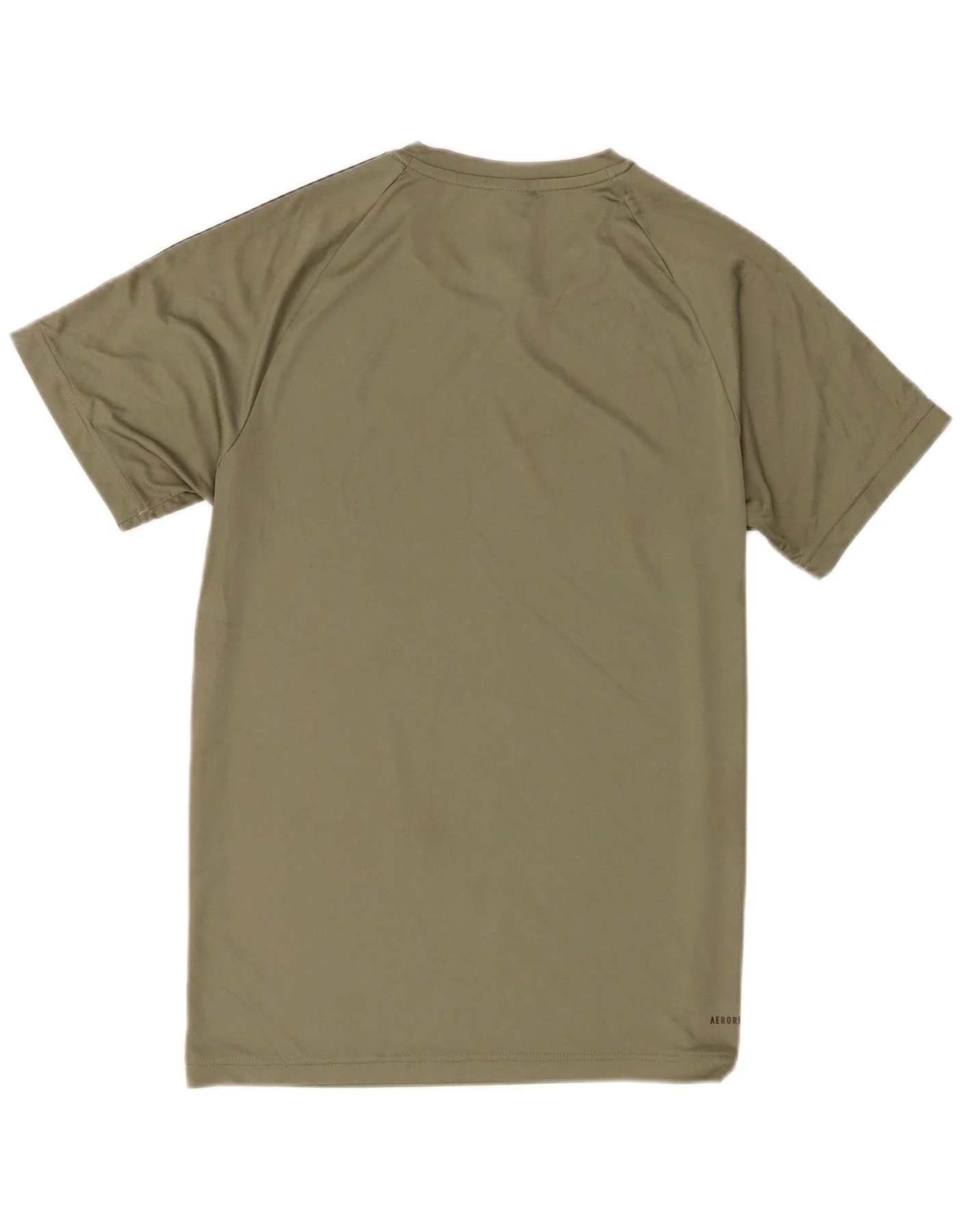 Adidas Mens Aeroready T-Shirt Top Small Khaki Polyester - Image 2