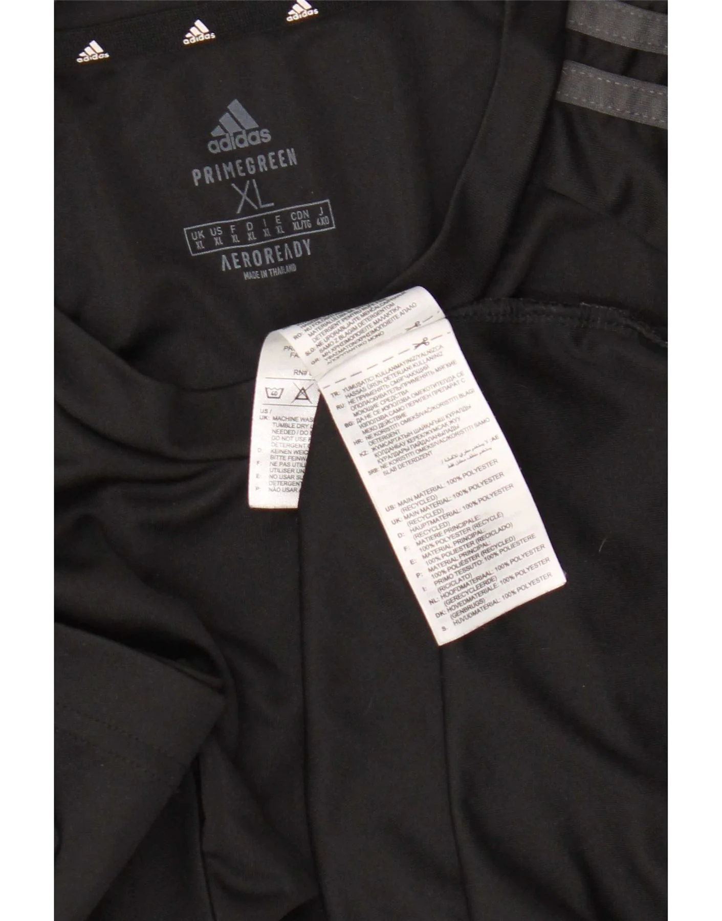 Adidas Mens Aeroready T-Shirt Top XL Black Polyester - Image 3