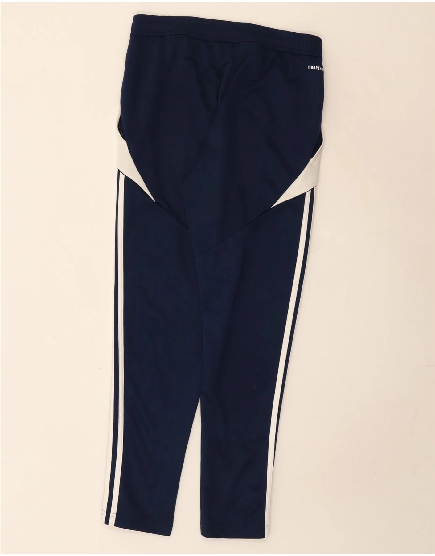 Adidas Mens Aeroready Tracksuit Trousers Medium Navy Blue Colourblock - Image 2