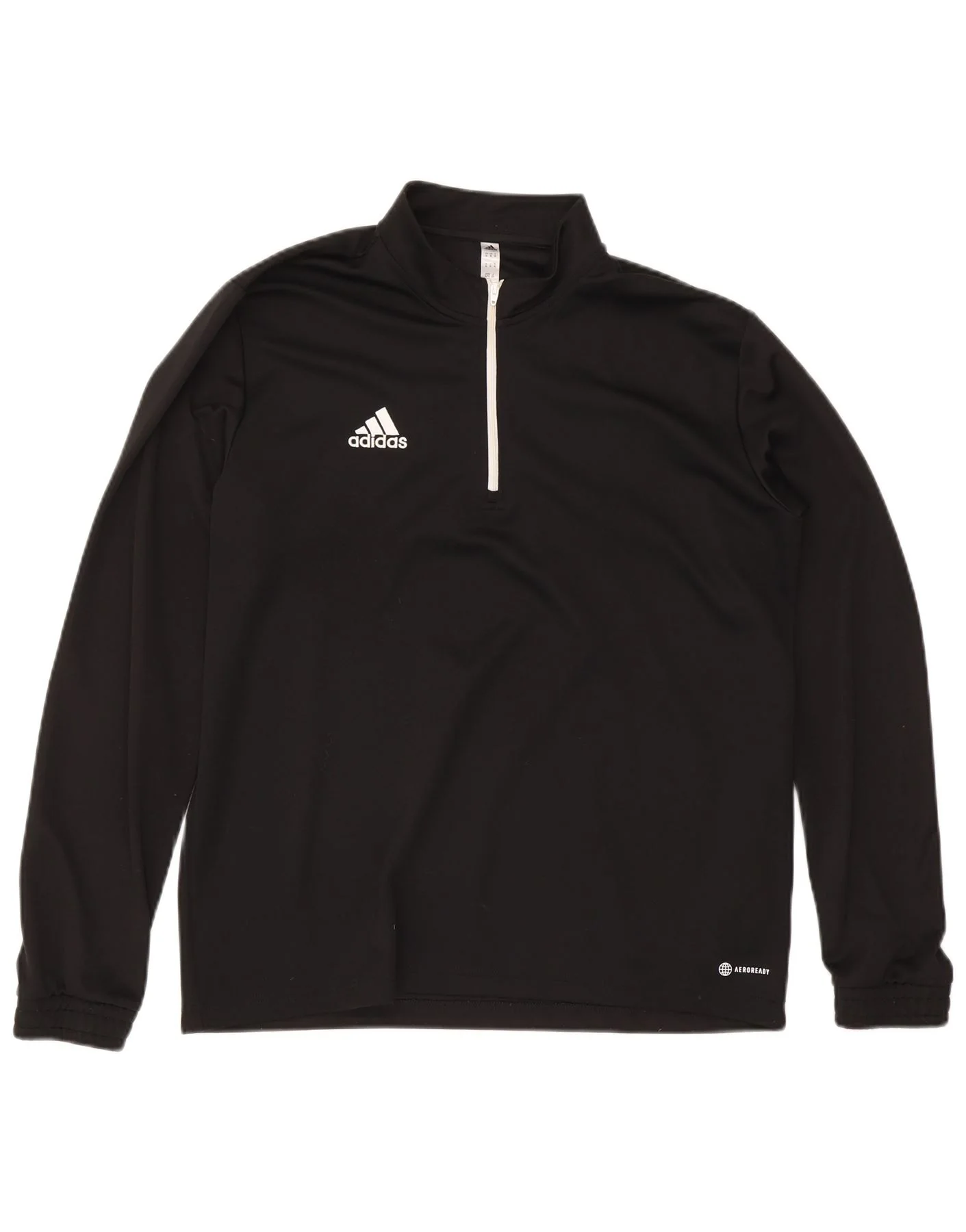 Adidas Mens Aeroready Zip Neck Pullover Tracksuit Top XL Black Polyester
