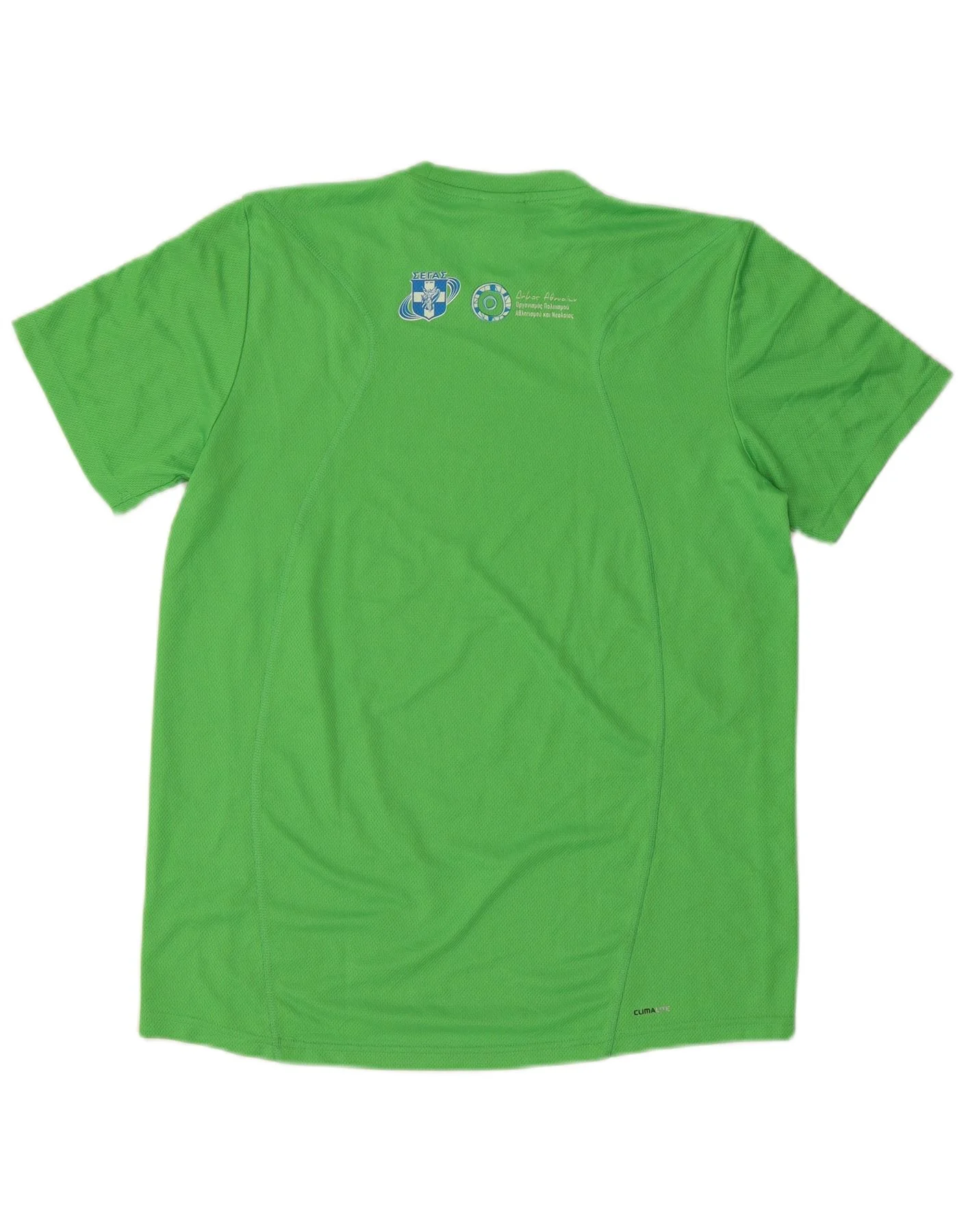 Adidas Mens Aohna Graphic T-Shirt Top Medium Green Polyester - Image 2