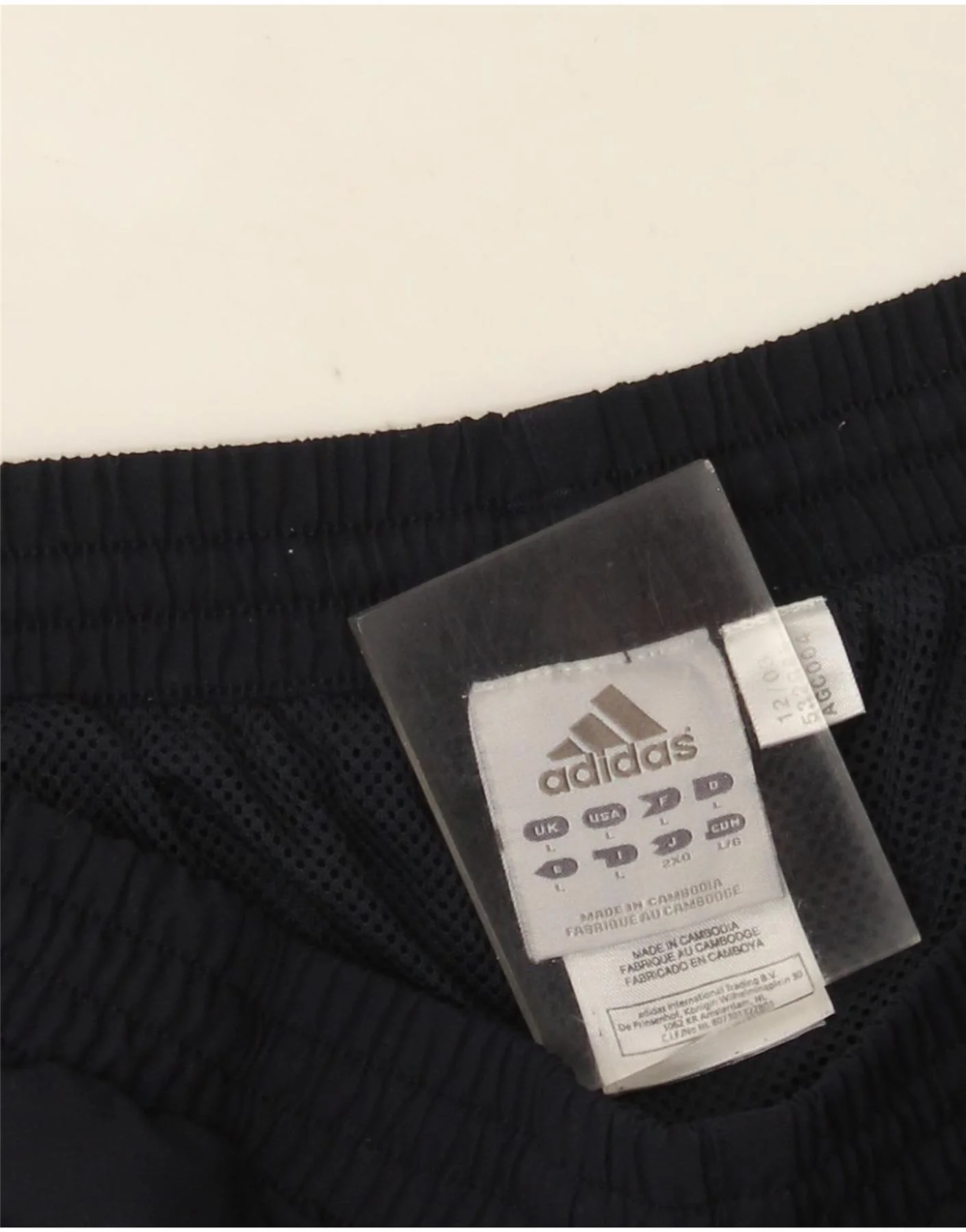 Adidas Mens Bermuda Sport Shorts Large Navy Blue Polyester - Image 4