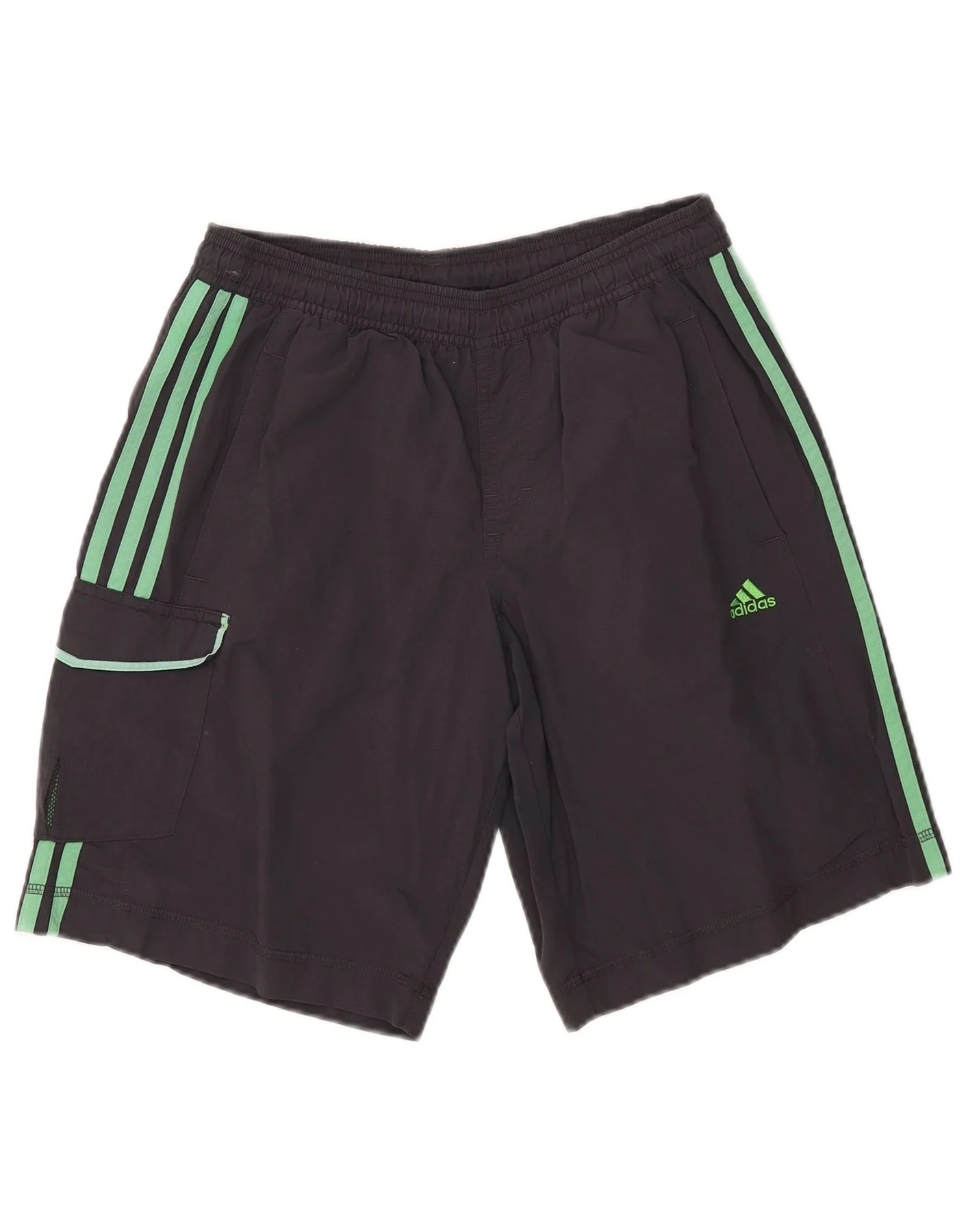 Adidas Mens Cargo Sport Shorts Small Grey Nylon