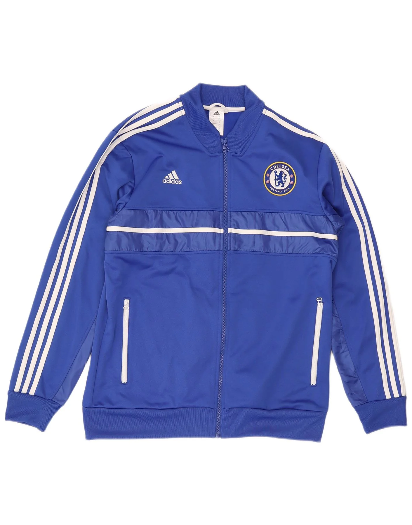 Adidas Mens Chelsea FC Graphic Tracksuit Top Jacket Large Blue Polyester