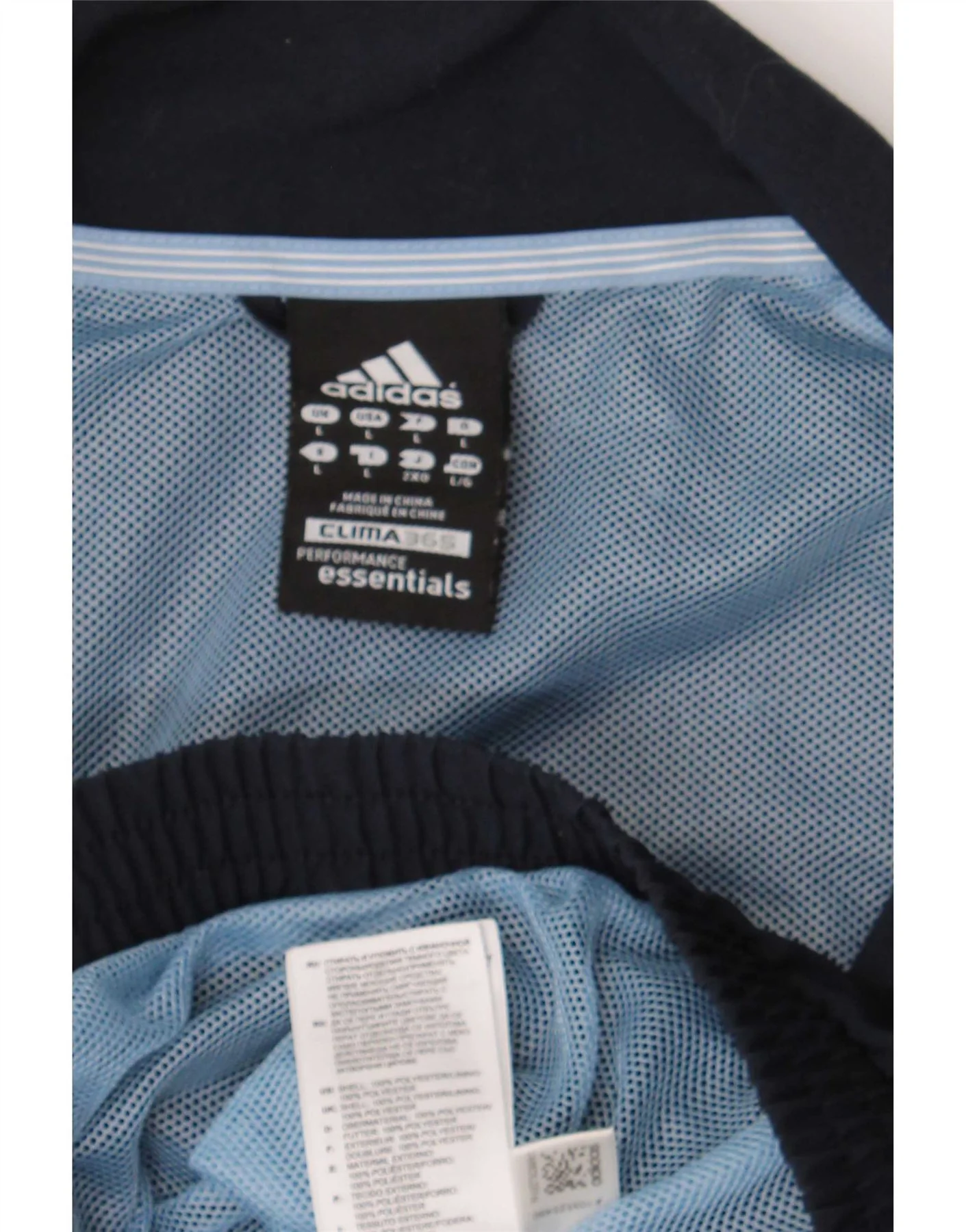 Adidas Mens Clima 365 Tracksuit Top Jacket Large Navy Blue Polyester Sports - Image 3