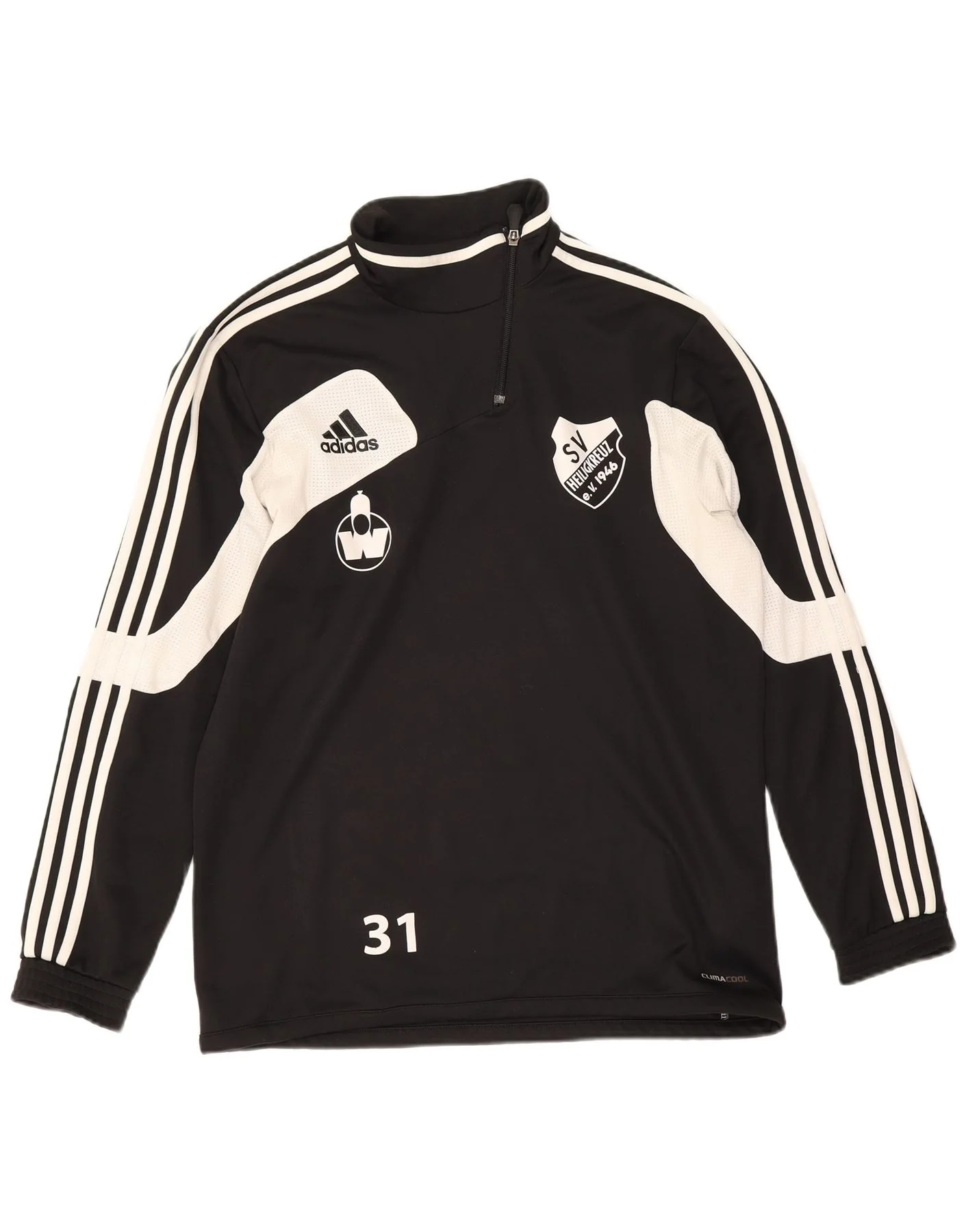 Adidas Mens Climacool Graphic Pullover Tracksuit Top UK 42/44 Large Black