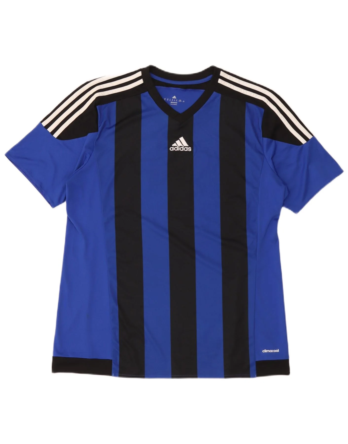 Adidas Mens Climacool Graphic T-Shirt Top XL Blue Colourblock Polyester