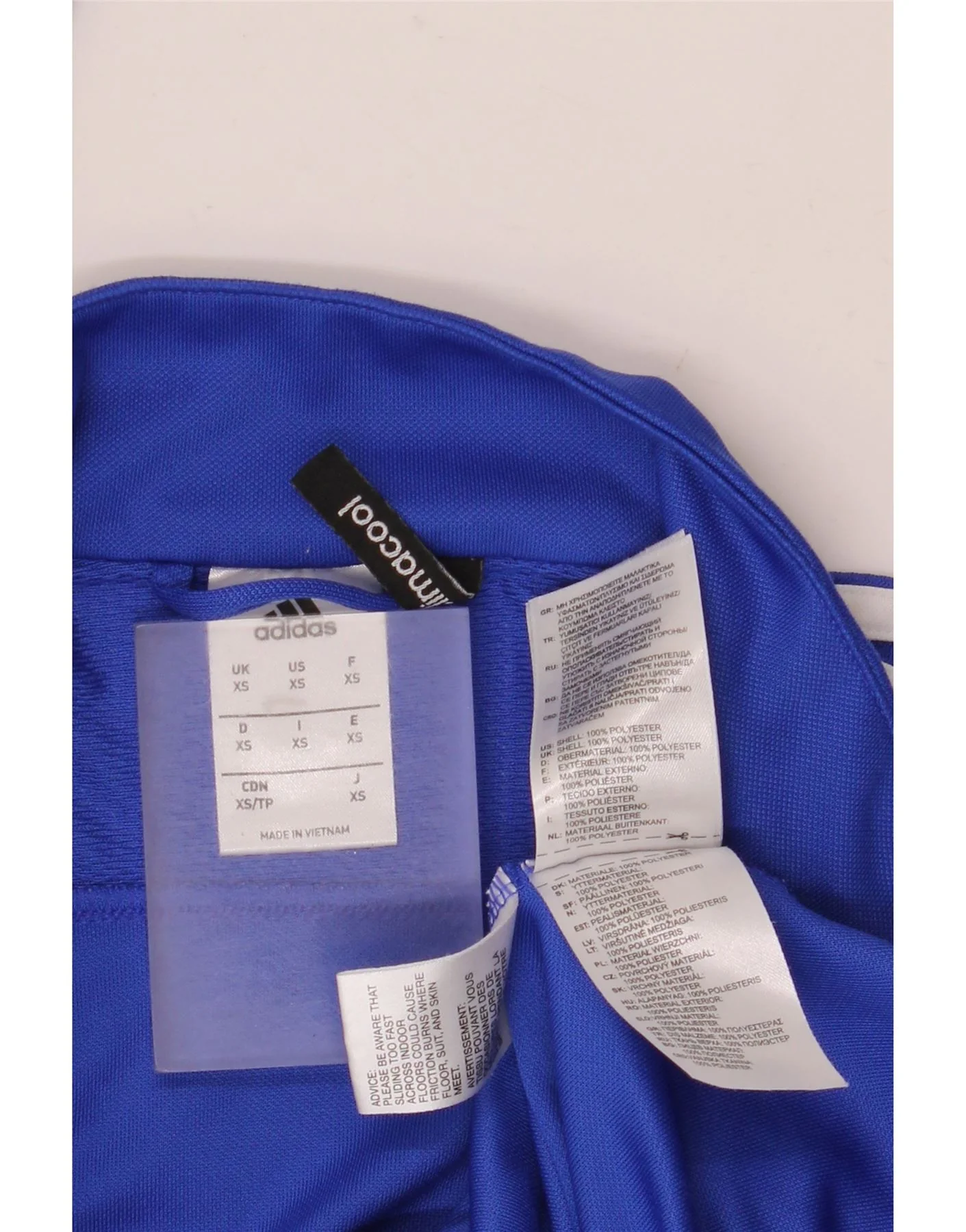 Adidas Mens Climacool Tracksuit Top Jacket XS Blue Colourblock Polyester - Image 6