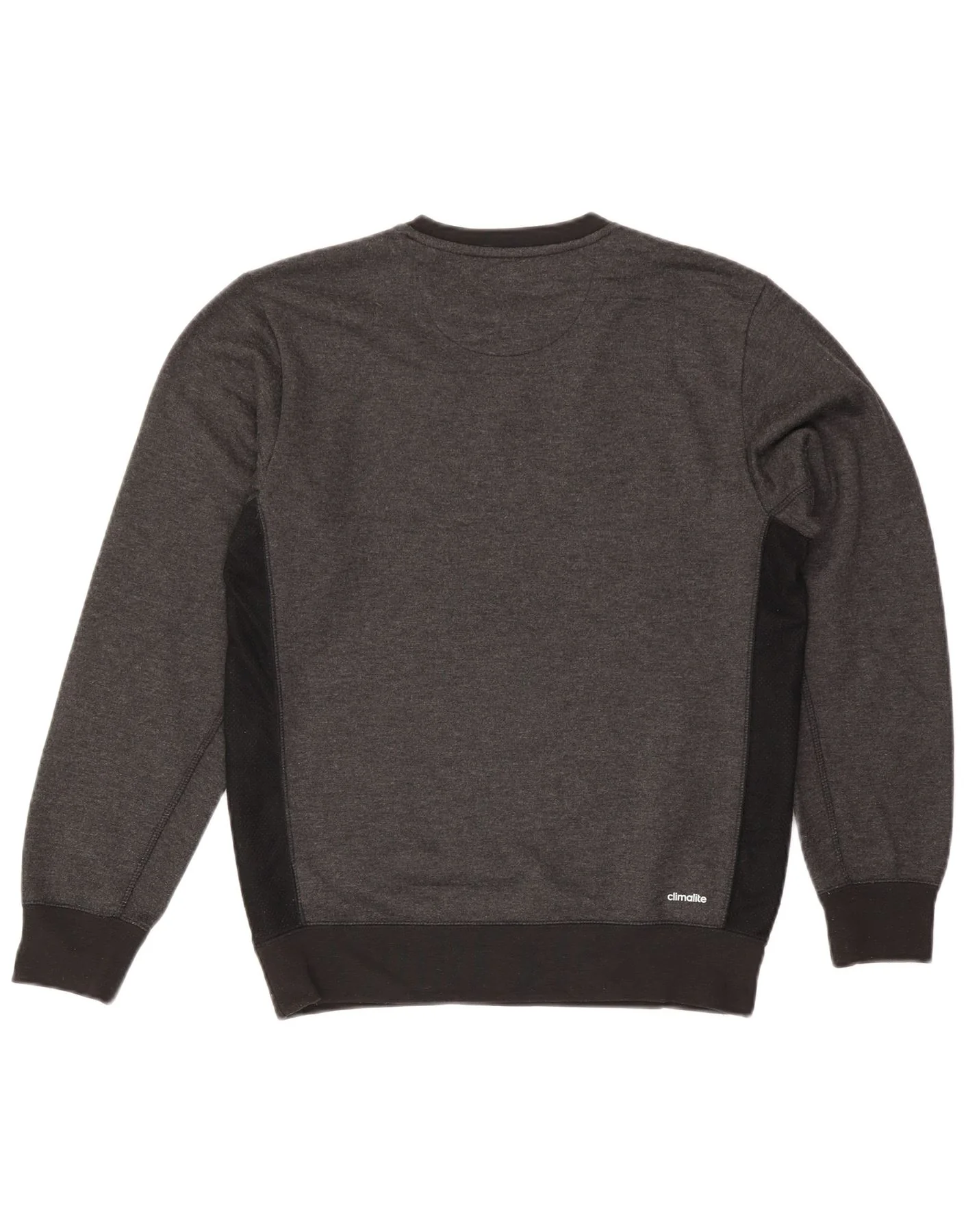 Adidas Mens Climalite Graphic Sweatshirt Jumper Small Grey Colourblock - Image 2