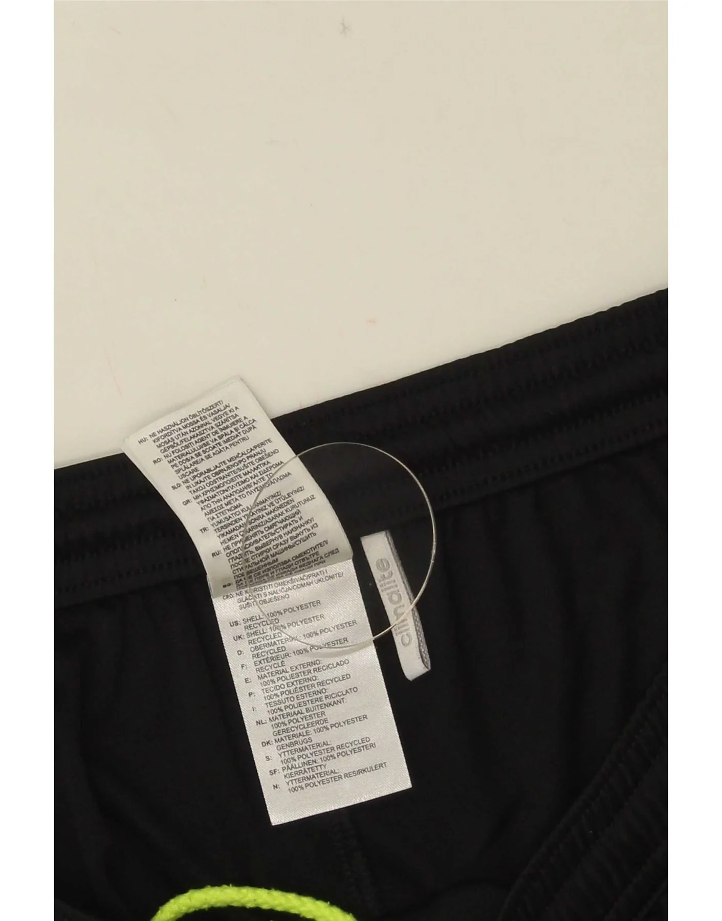 Adidas Mens Climalite Sport Shorts Large Black Colourblock Polyester - Image 3