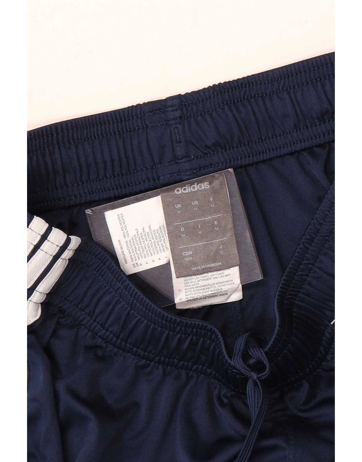 Adidas Mens Climalite Sport Shorts Medium Navy Blue Polyester - Image 3