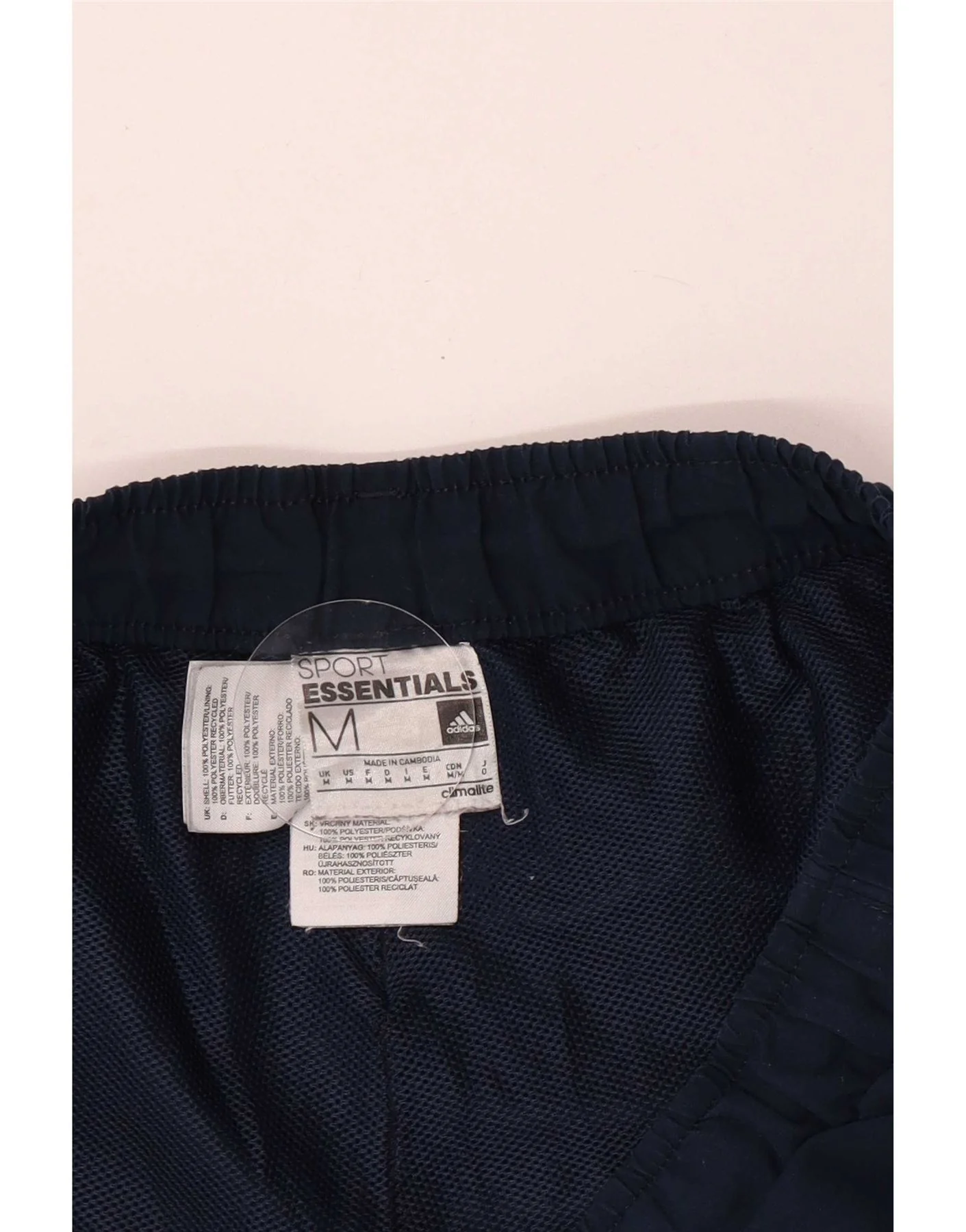 Adidas Mens Climalite Sport Shorts Medium Navy Blue Polyester - Image 3