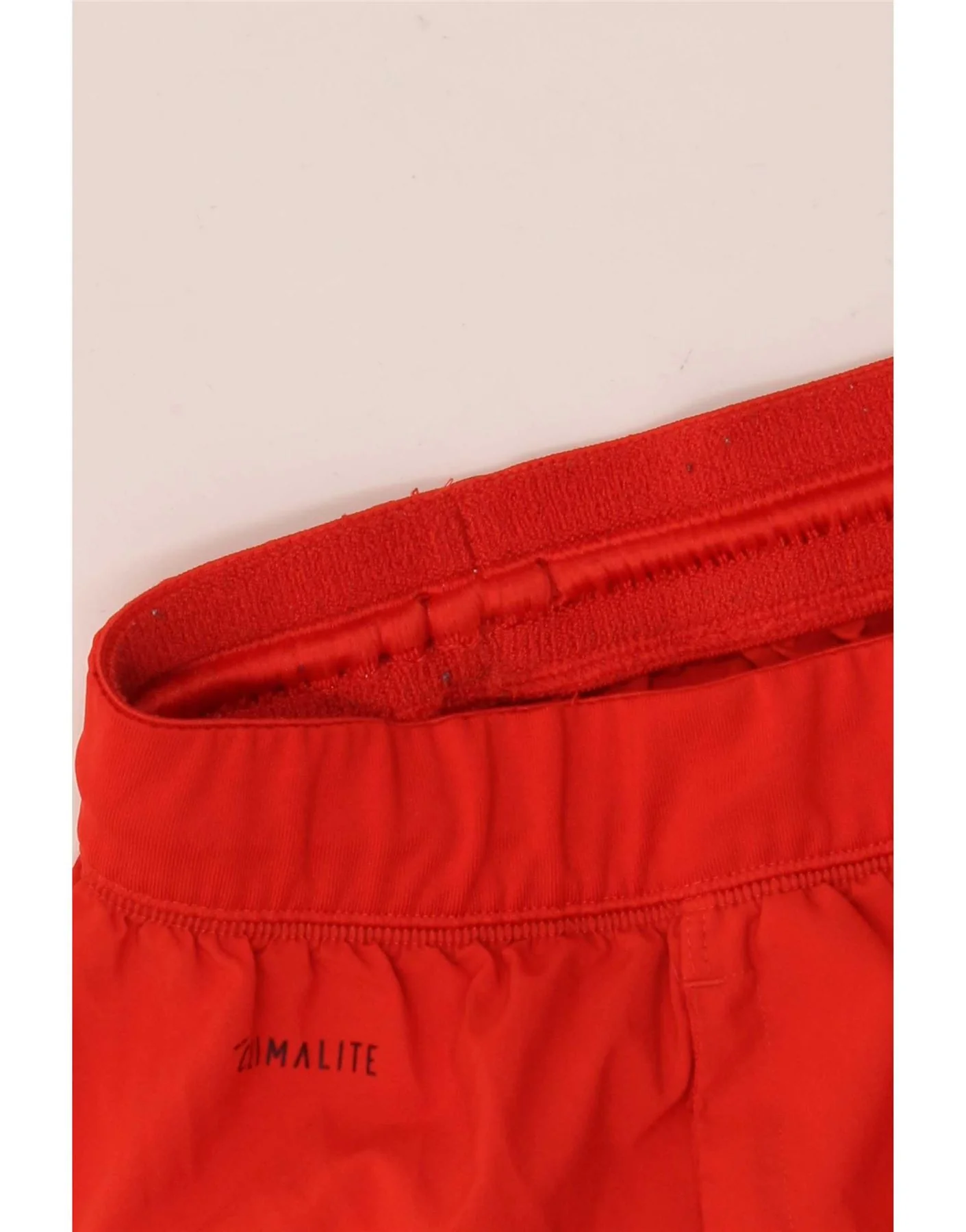 Adidas Mens Climalite Sport Shorts Small Red Colourblock Polyester - Image 4