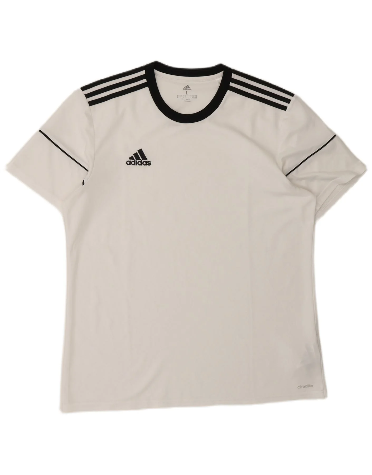 Adidas Mens Climalite T-Shirt Top Large White Polyester