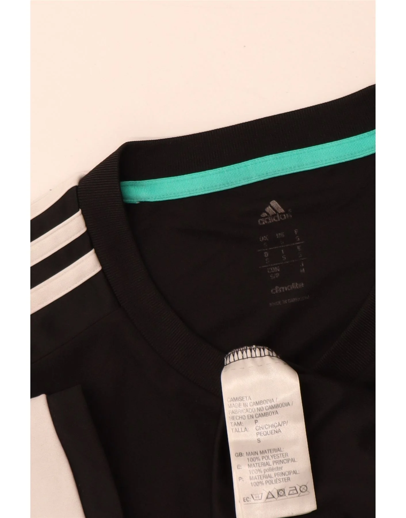 Adidas Mens Climalite T-Shirt Top Small Black Colourblock Polyester - Image 3
