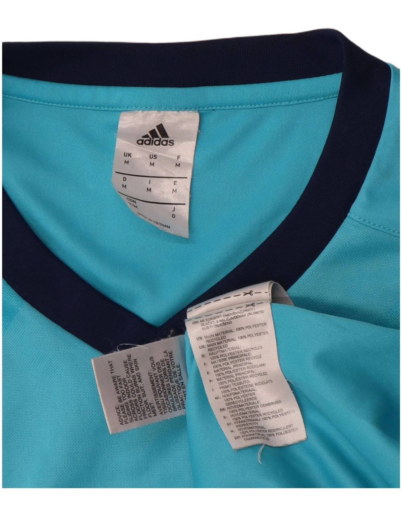 Adidas Mens Climalite Top Long Sleeve Medium Blue Polyester - Image 4