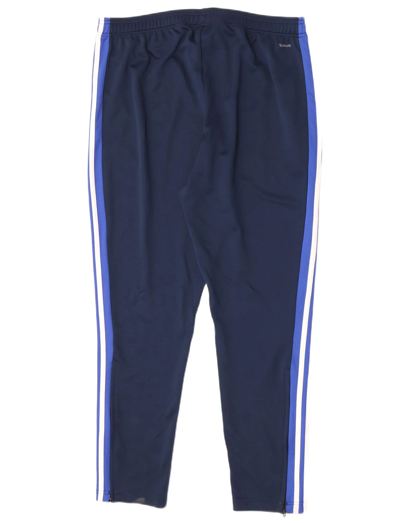 Adidas Mens Climalite Tracksuit Trousers XL Navy Blue Polyester - Image 2