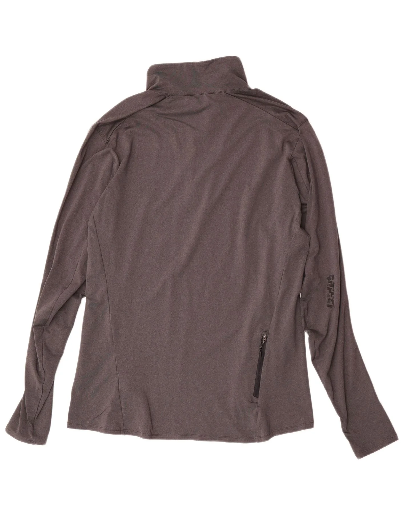 Adidas Mens Climalite Zip Neck Pullover Tracksuit Top Medium Grey Polyester - Image 2