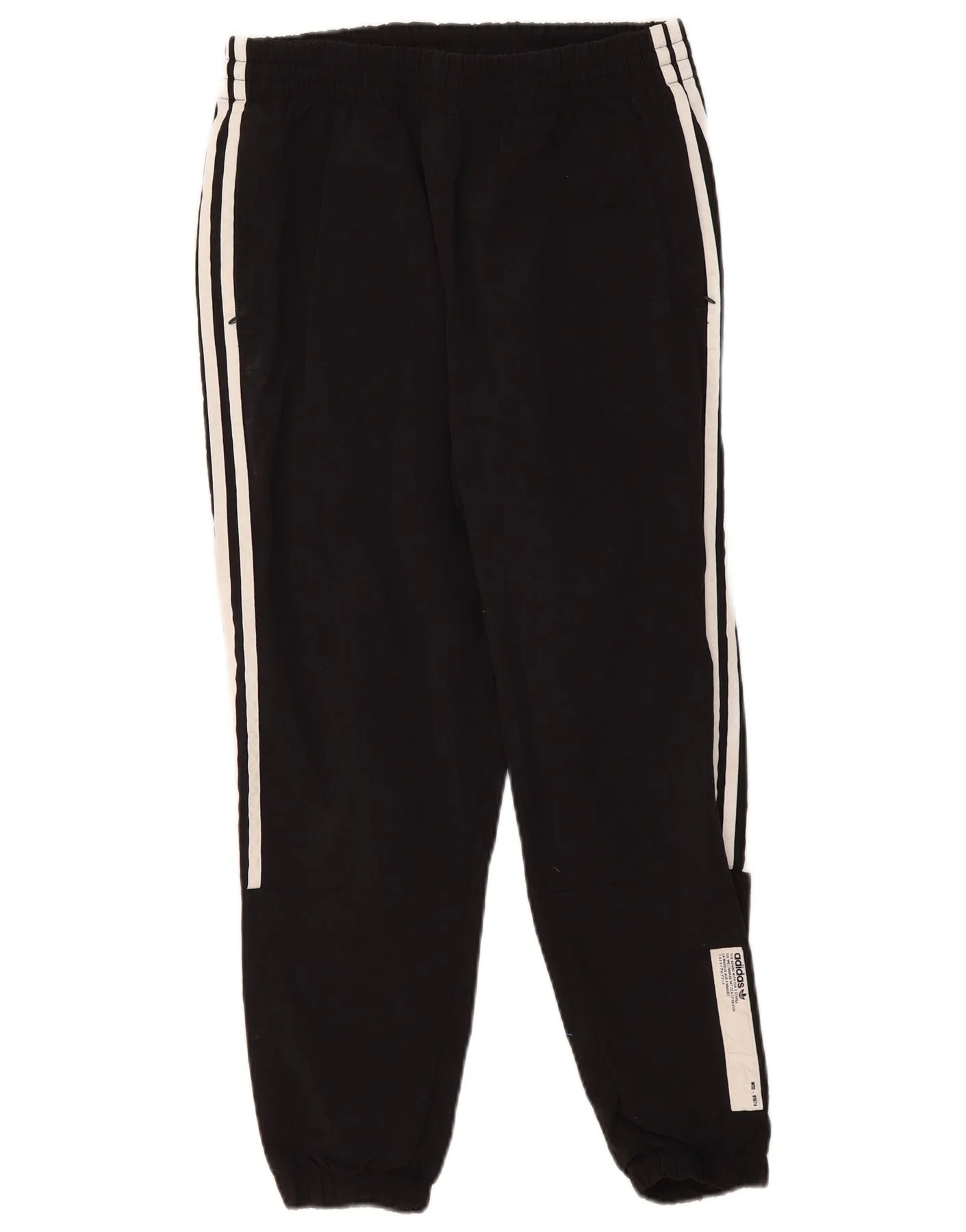 Adidas Mens Crop Tracksuit Trousers Joggers Medium Black Nylon