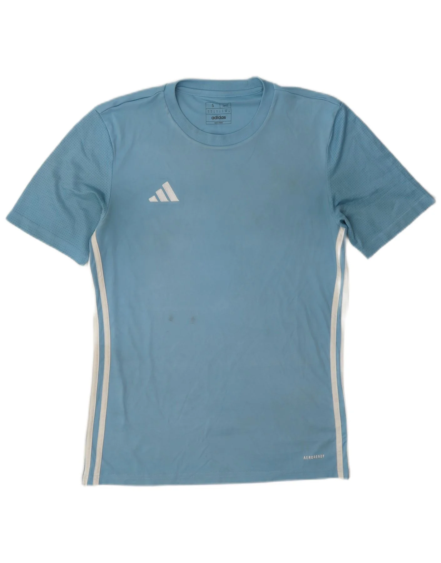 Adidas Mens Dri Fit Slim T-Shirt Top Small Blue