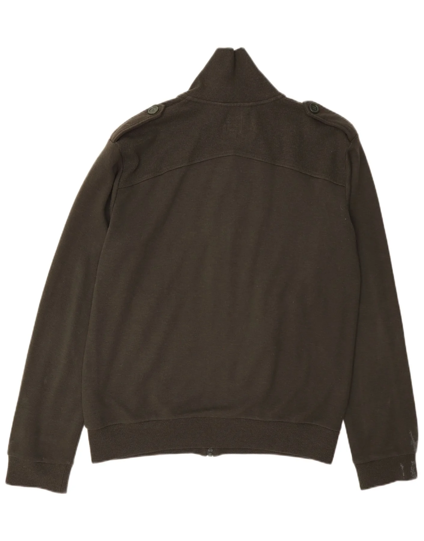 Adidas Mens Full Zip Cardigan Sweater IT 50 Large Khaki Acrylic - Image 2