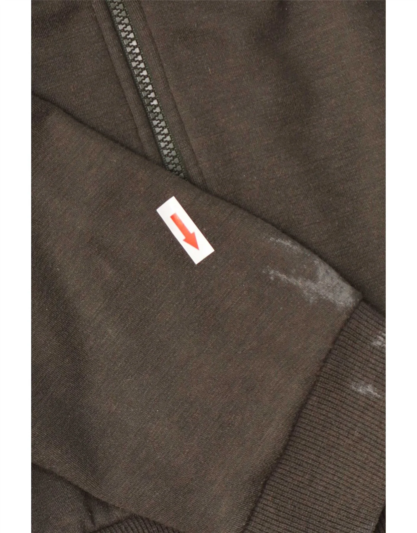 Adidas Mens Full Zip Cardigan Sweater IT 50 Large Khaki Acrylic - Image 3
