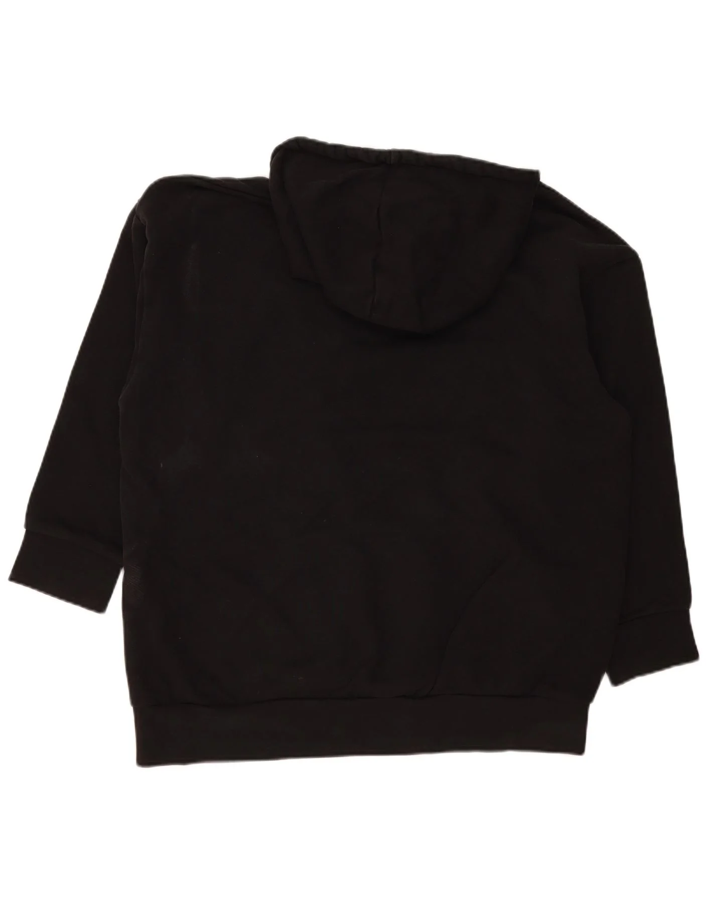 Adidas Mens Graphic Hoodie Jumper Large Black Cotton - Image 2