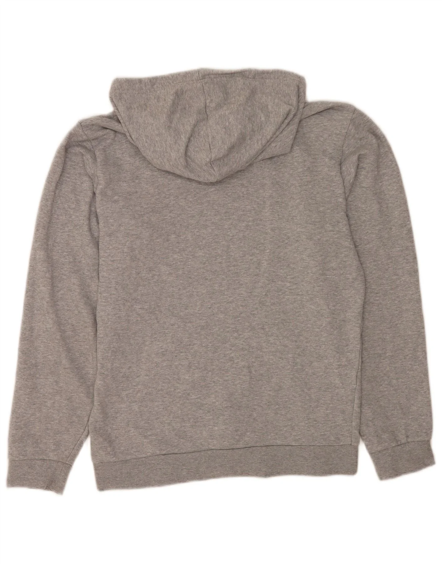 Adidas Mens Graphic Hoodie Jumper Small Grey Flecked Cotton Sports - Image 2