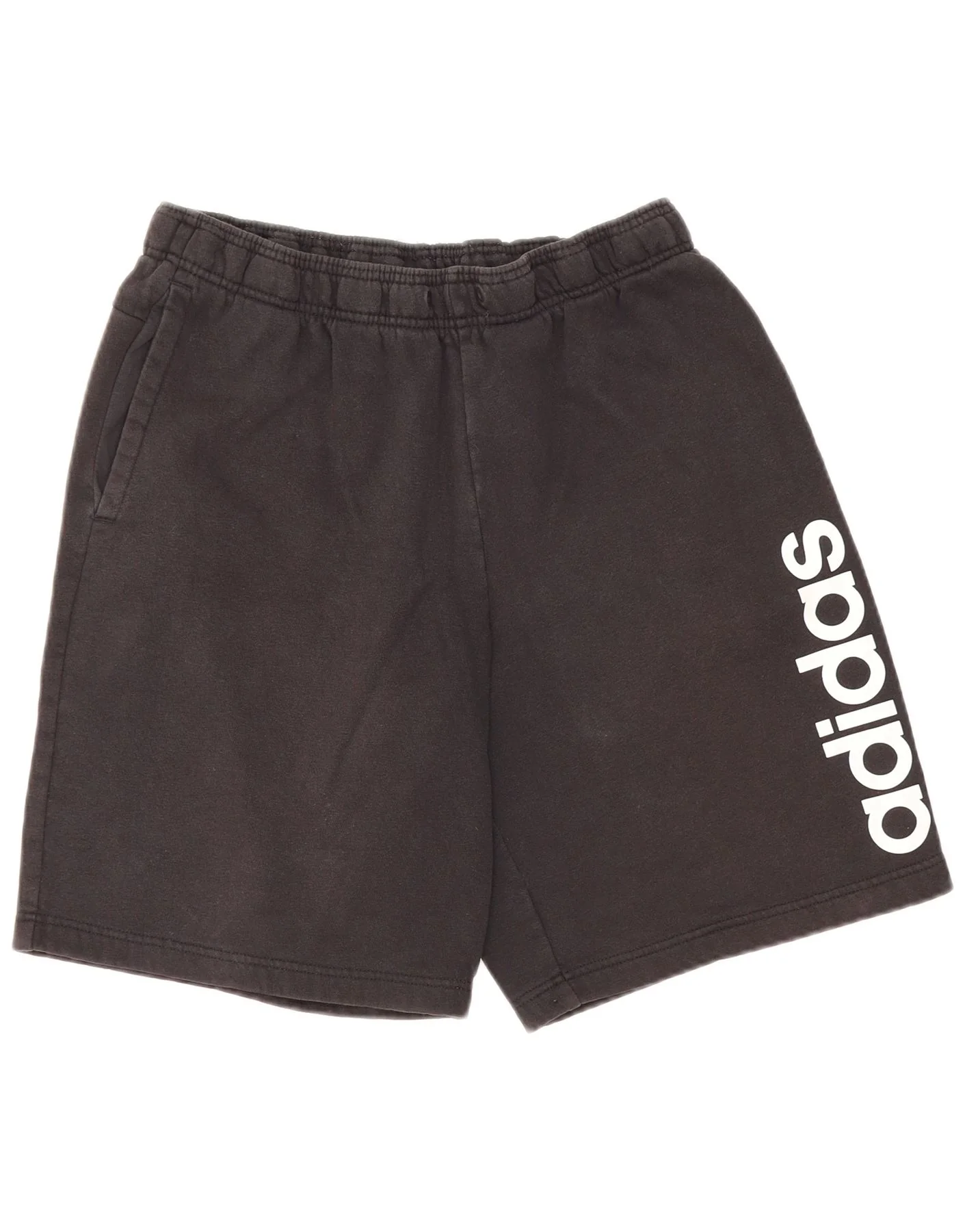 Adidas Mens Graphic Sport Shorts Medium Black Cotton
