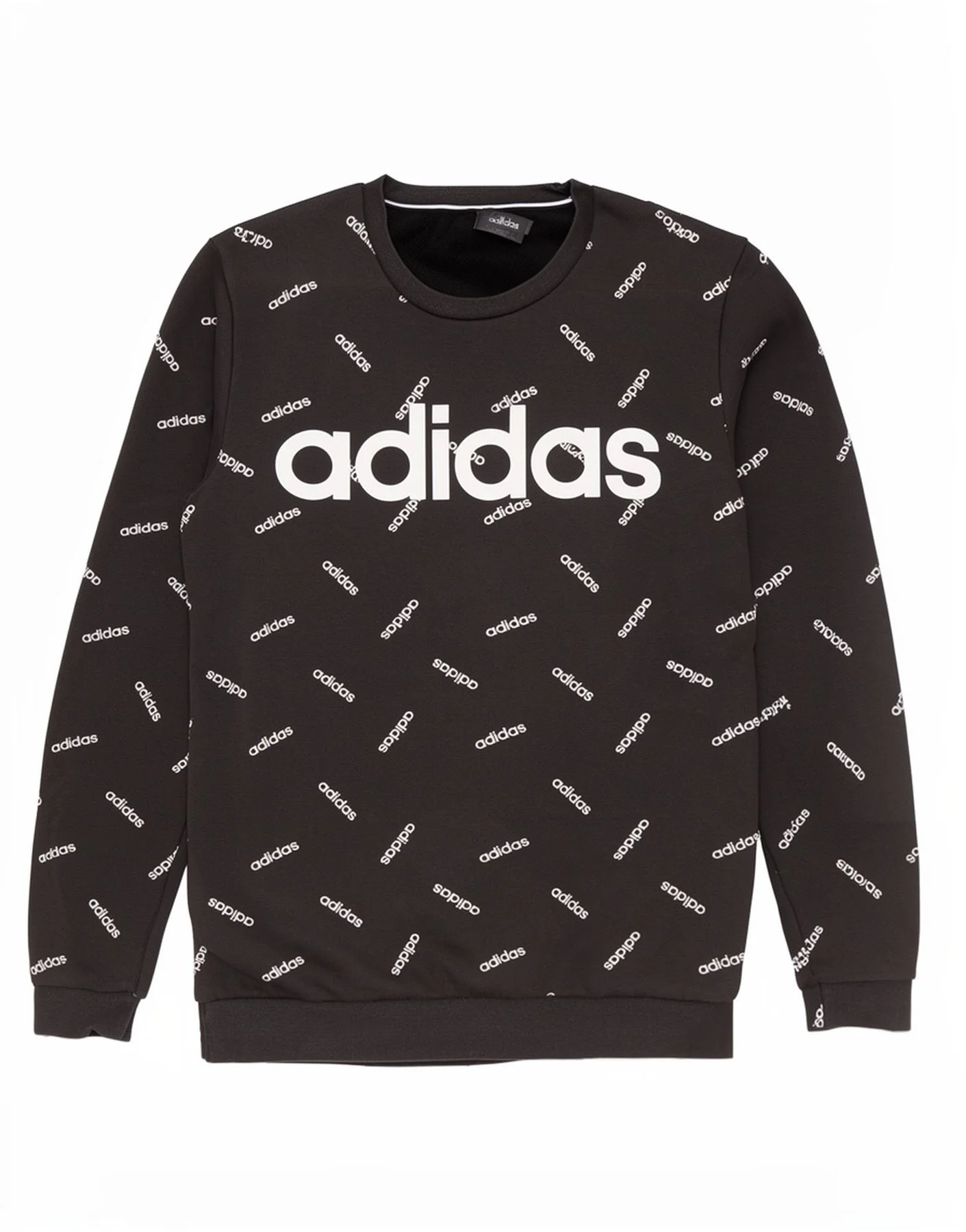 Adidas Mens Graphic Sweatshirt Jumper Medium Black Cotton
