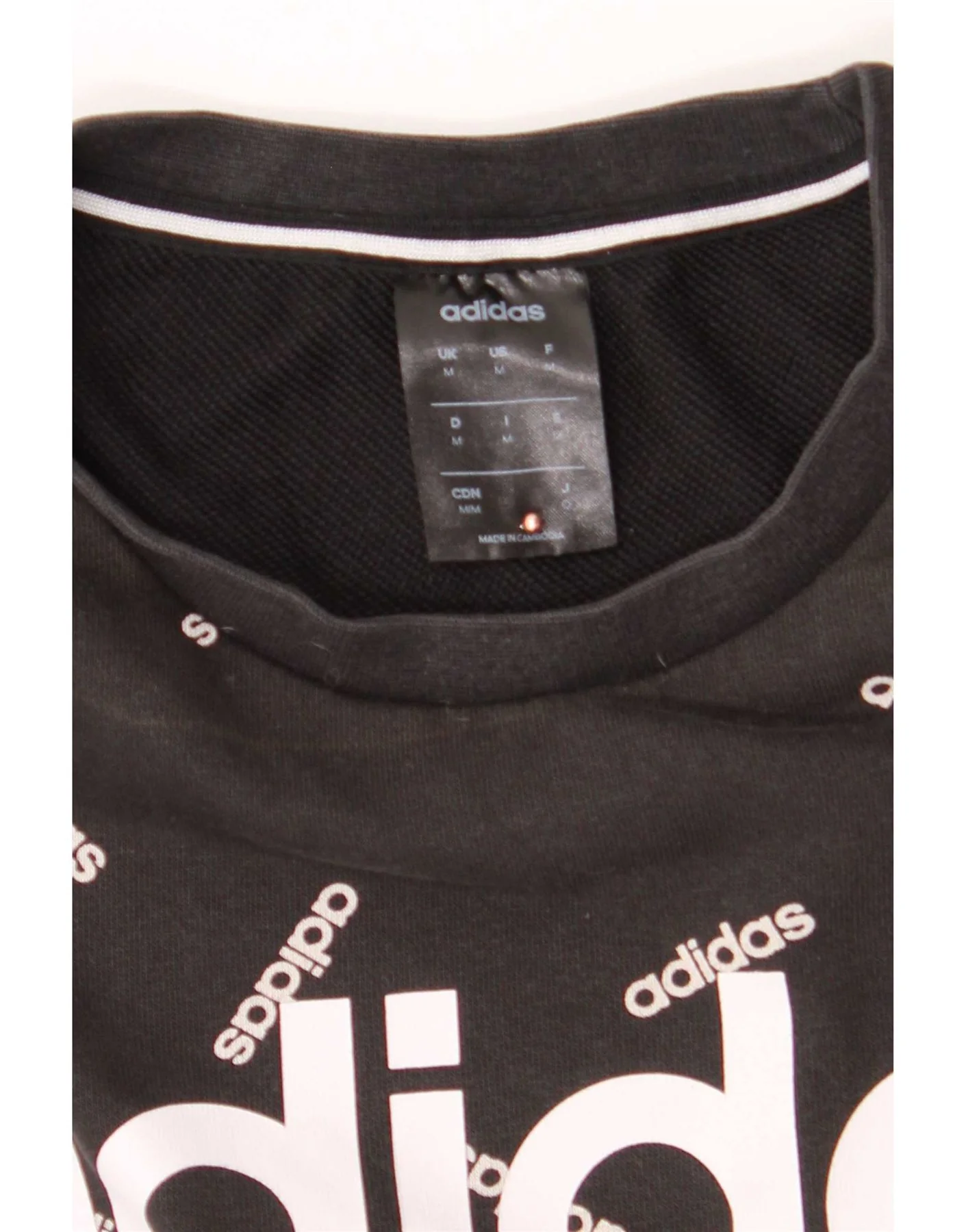 Adidas Mens Graphic Sweatshirt Jumper Medium Black Cotton - Image 4