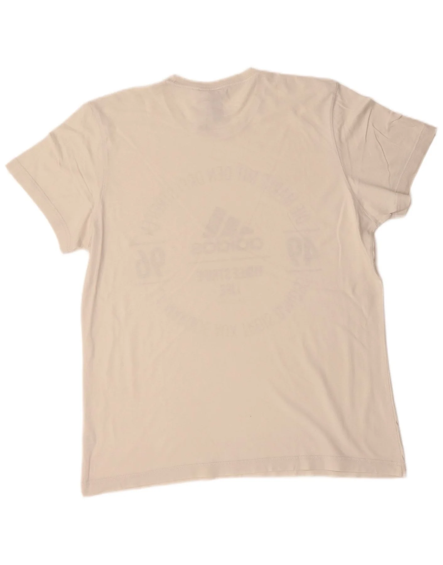 ADIDAS Mens Graphic T-Shirt Top Large White Cotton - Image 2